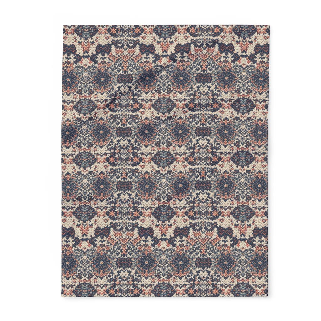 Fleece Blanket — Arctic Winter Kaleidoscope Pattern Cozy Throw