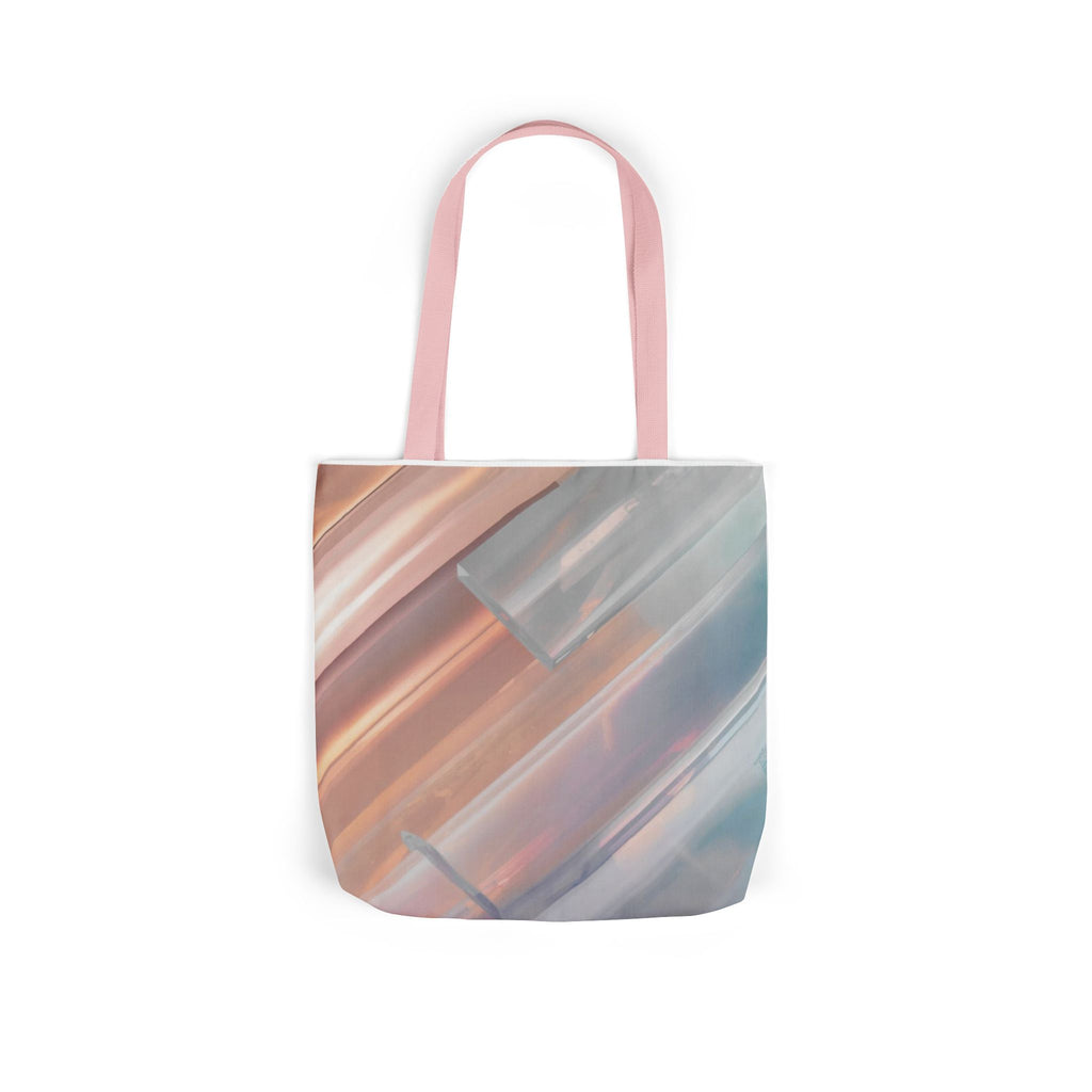 Abstract Pastel Brushstroke Canvas Tote — Artistic Watercolor Shoulder Bag
