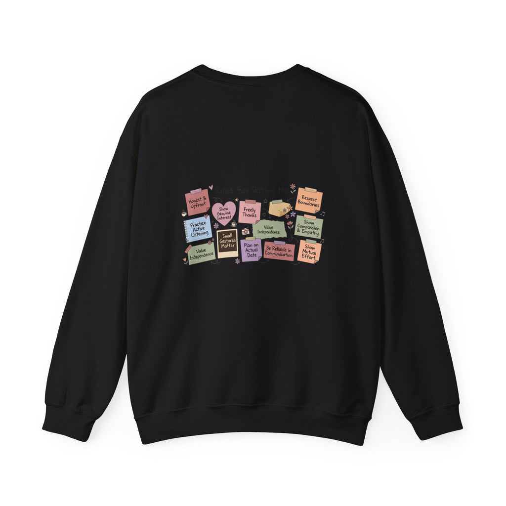Crewneck Sweatshirt — Back Graphic Positive Notes Design ("A Place For Everyone Here")