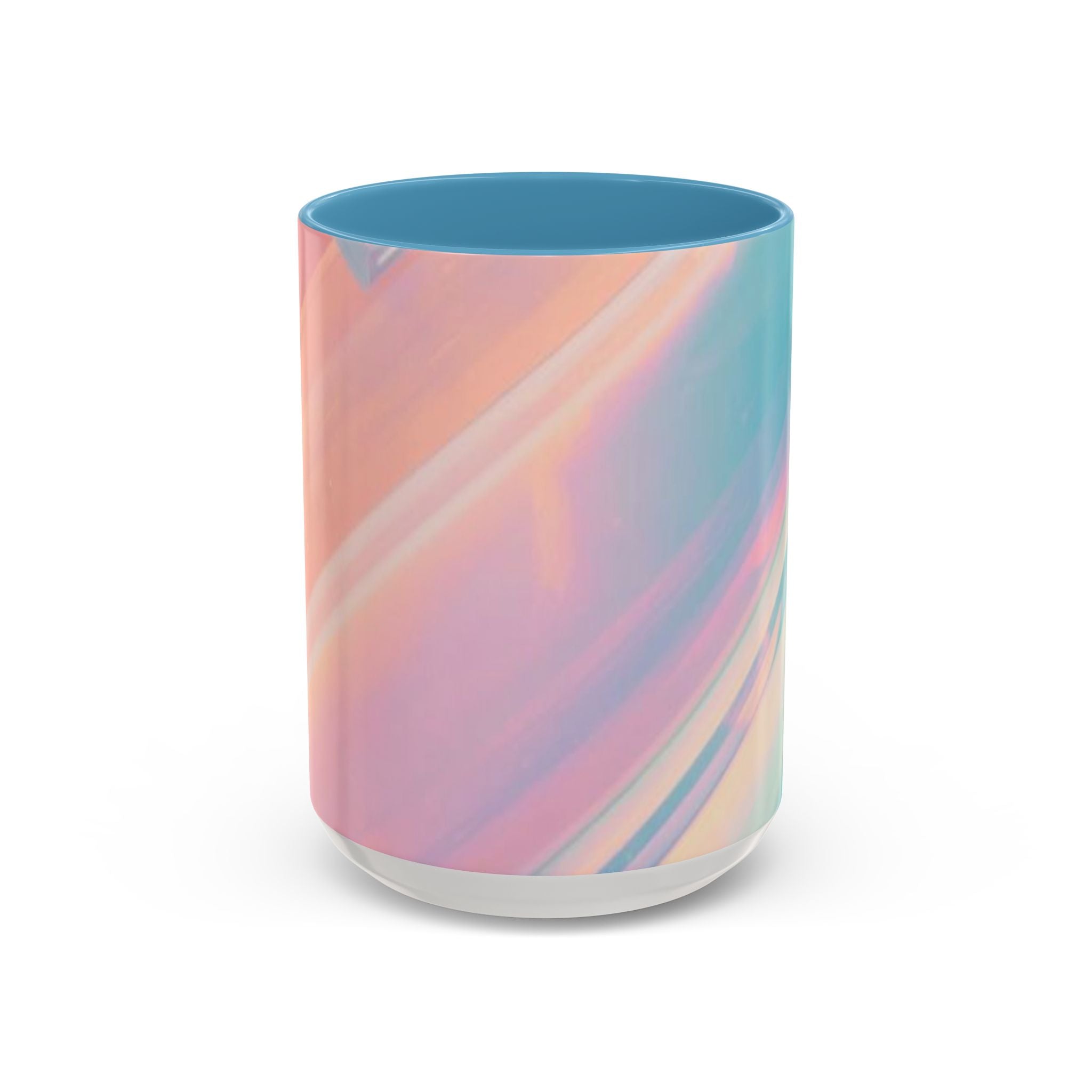 Pastel Marble Accent Coffee Mug – Iridescent Swirl 11/15oz