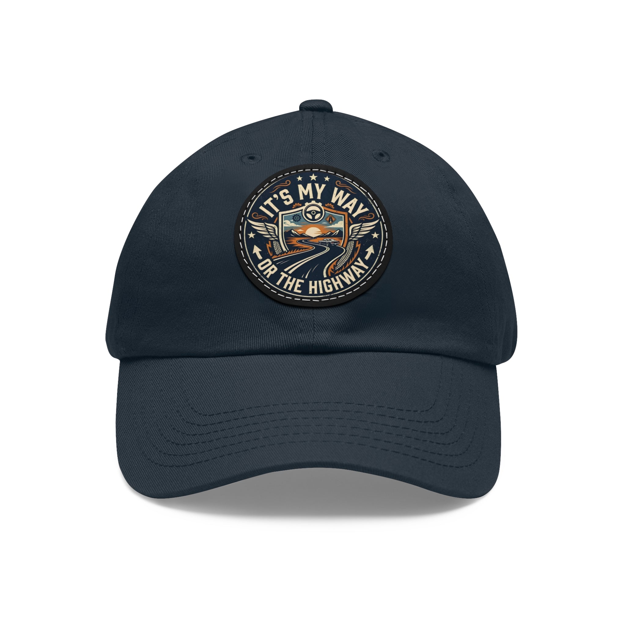 Trucker Dad Hat — 'It's My Way or the Highway' Leather Patch Cap
