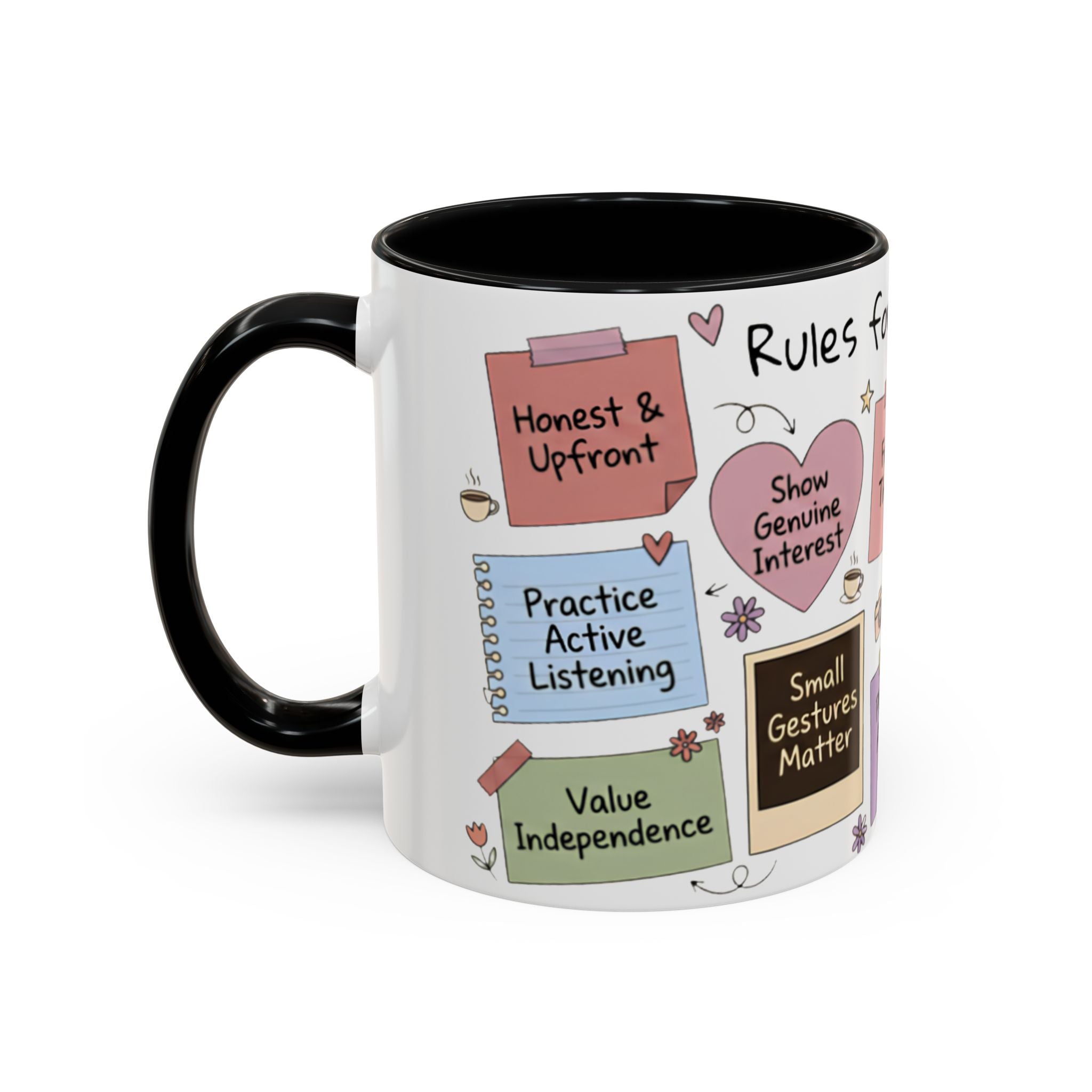 Coffee Mug — 'Rules for Dating Me' Cute Advice Graphic Mug (11/15oz)