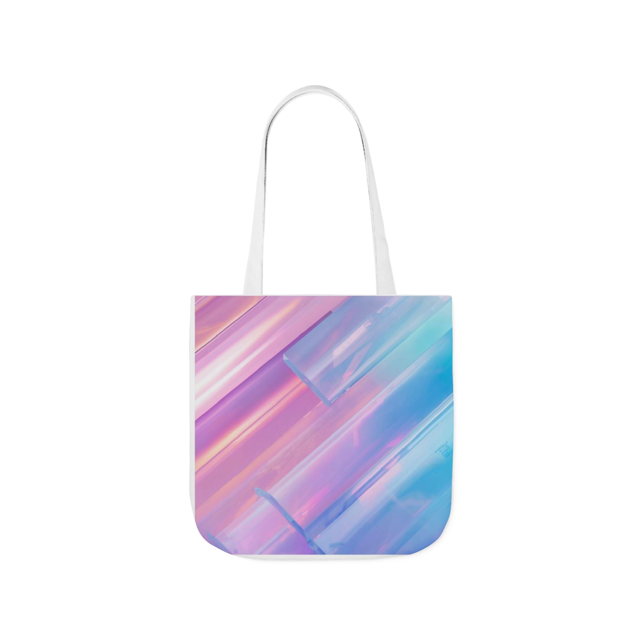 Pastel Brushstroke Canvas Tote — Colorful Abstract Shoulder Bag