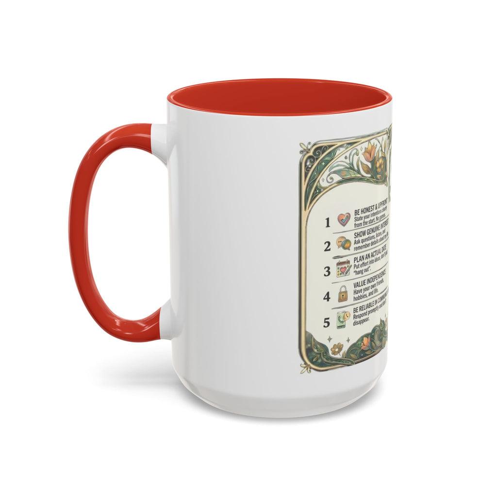 Accent Mug — '10 Rules for Dating Me' Decorative Coffee Cup