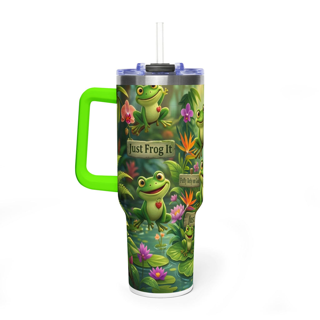 40oz Frog Tumbler – 'Just Frog It' Thermal Travel Cup