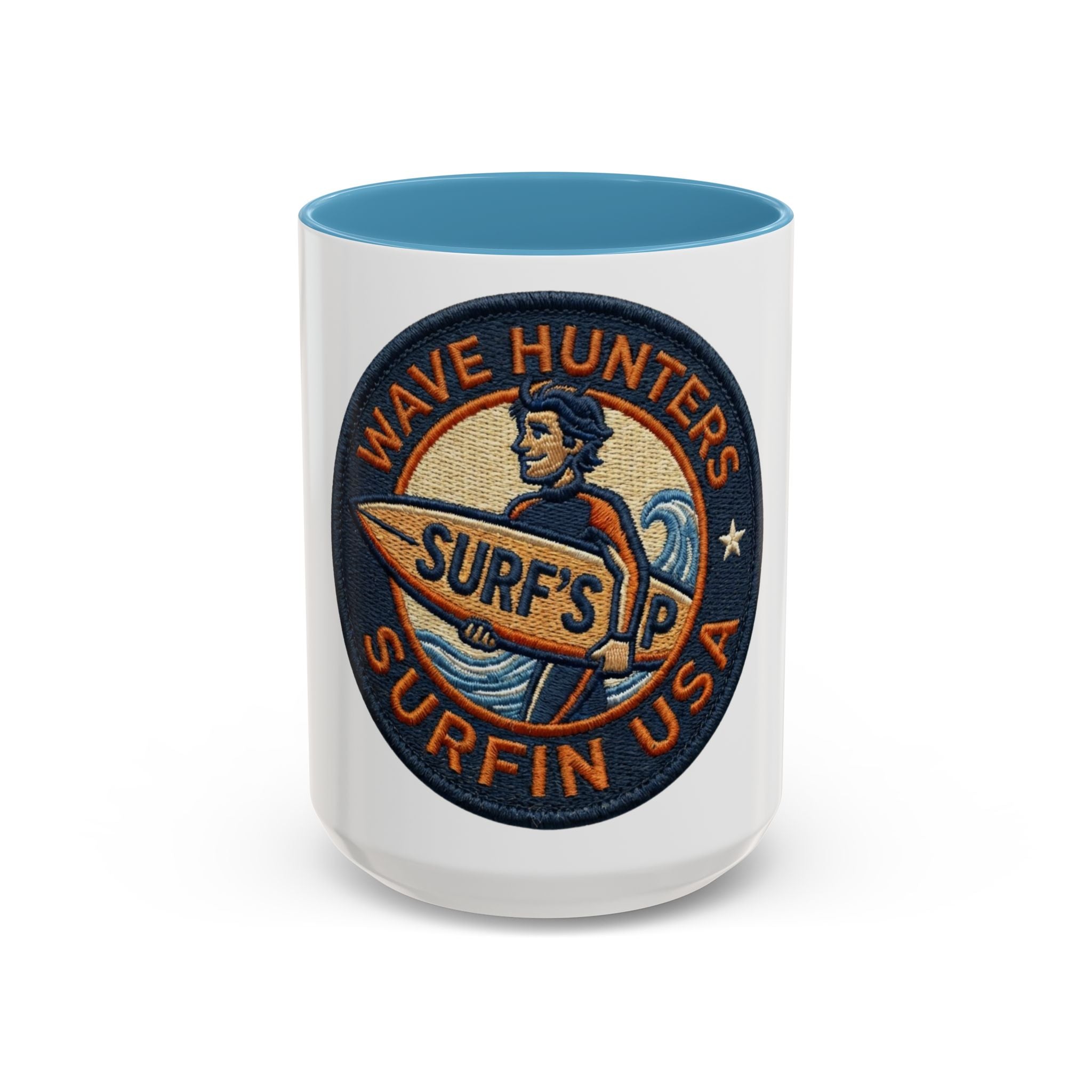 Surf's Up Wave Hunters Coffee Mug — Retro Surfin' USA Accent Mug