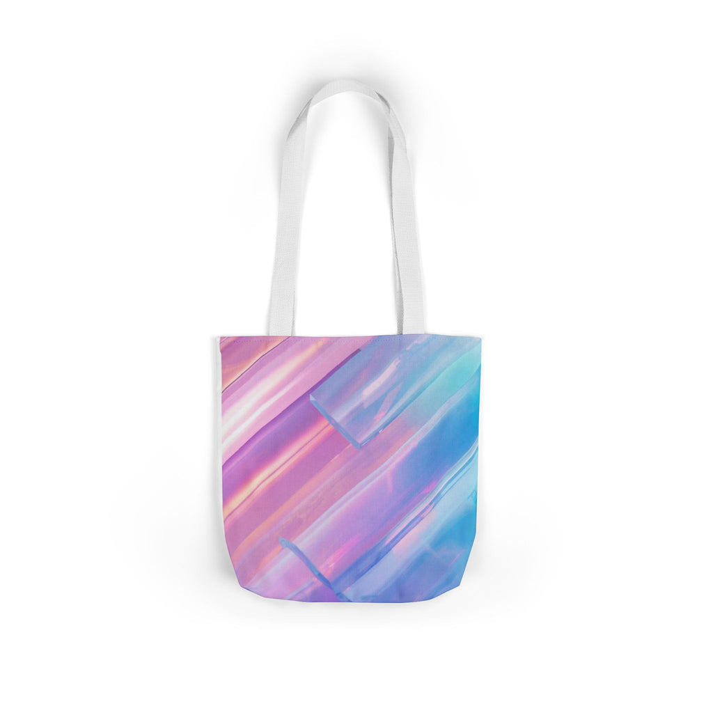 Pastel Brushstroke Canvas Tote — Colorful Abstract Shoulder Bag