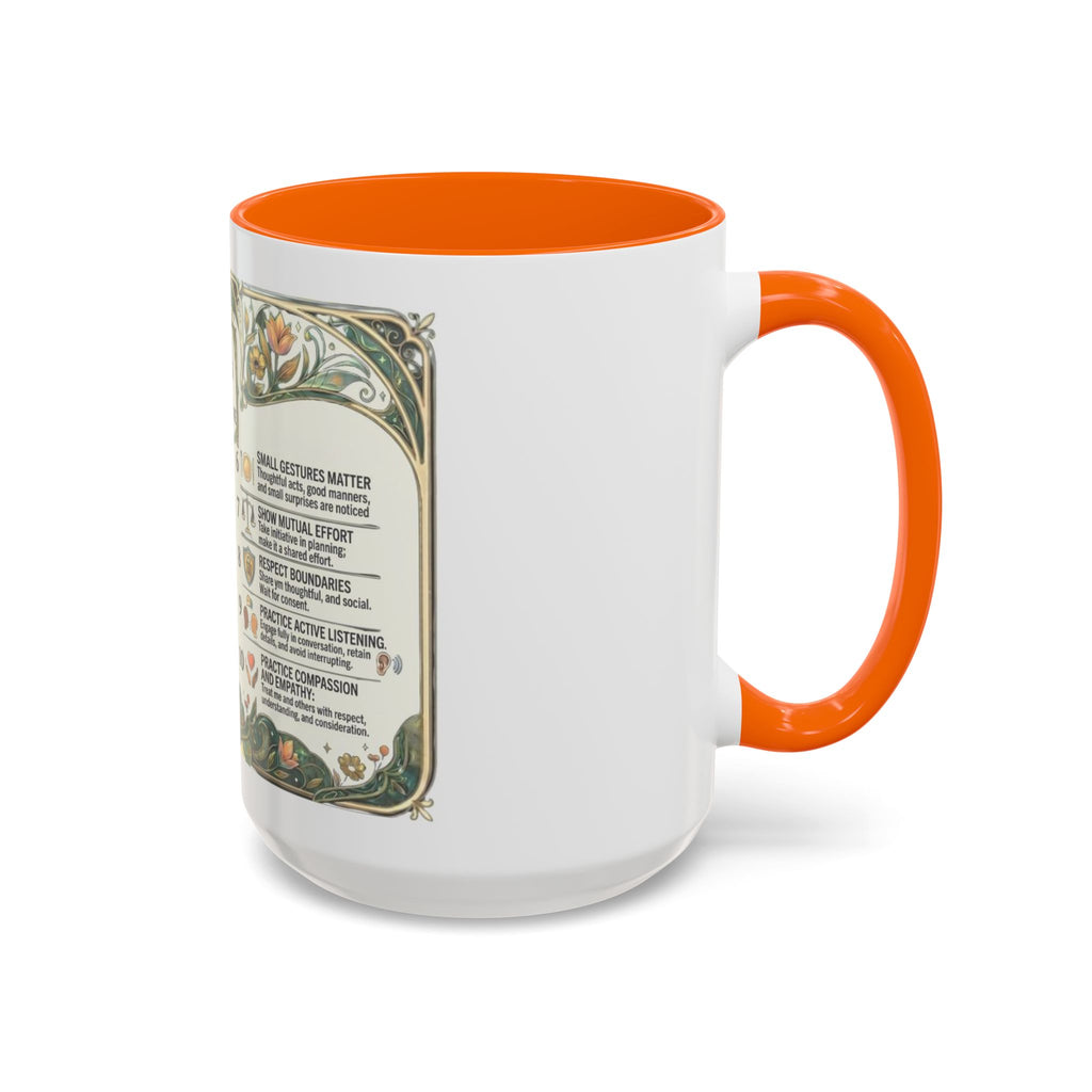 Accent Mug — '10 Rules for Dating Me' Decorative Coffee Cup