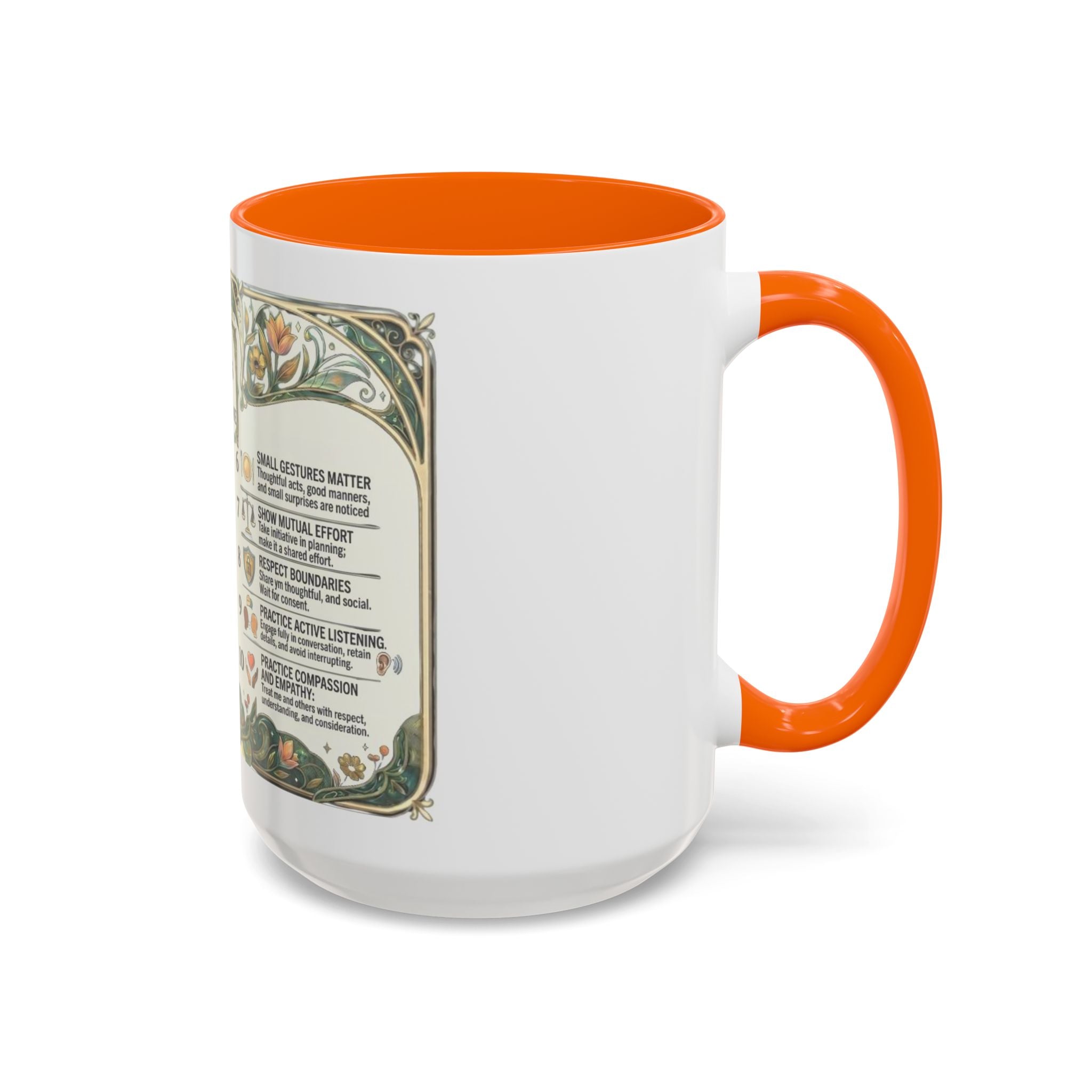 Accent Mug — '10 Rules for Dating Me' Decorative Coffee Cup