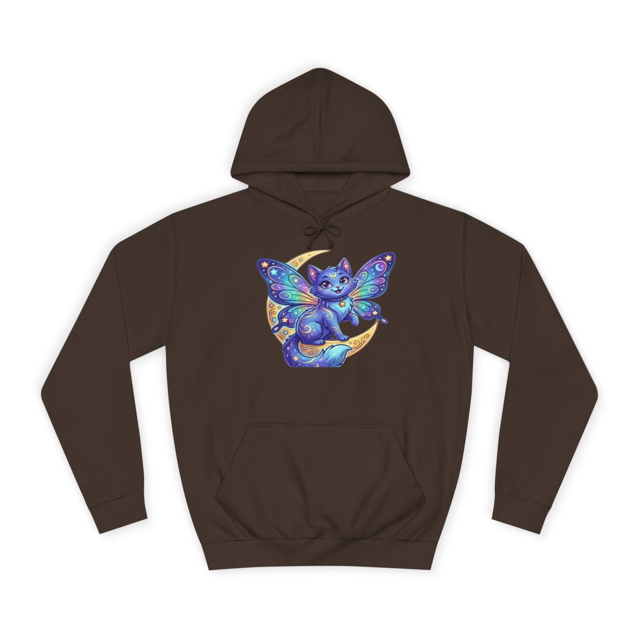 Butterfly Cat Hoodie — Cosmic Purple Kitty Graphic Pullover