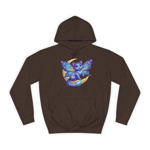 Butterfly Cat Hoodie — Cosmic Purple Kitty Graphic Pullover