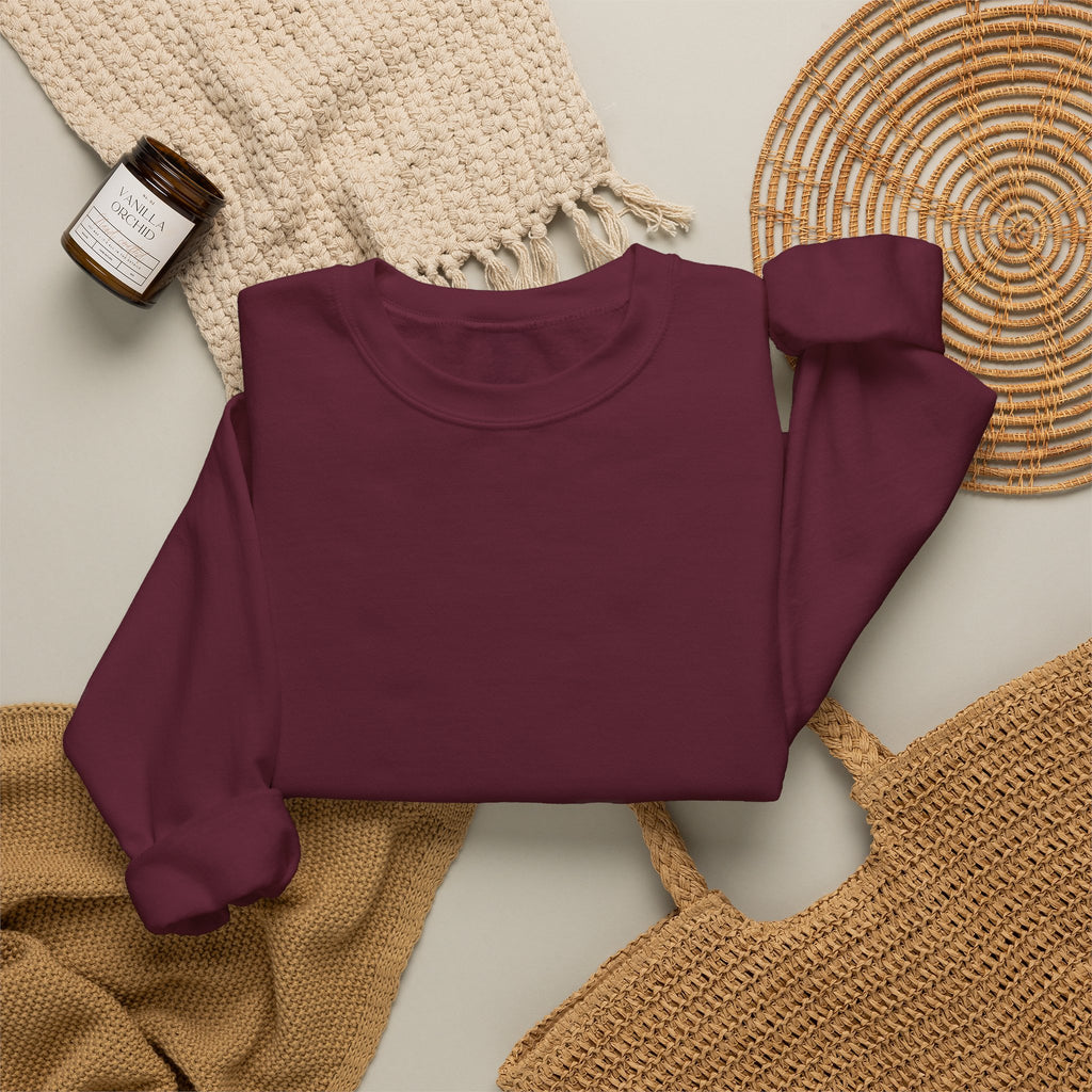 Crewneck Sweatshirt — Back Graphic Positive Notes Design ("A Place For Everyone Here")