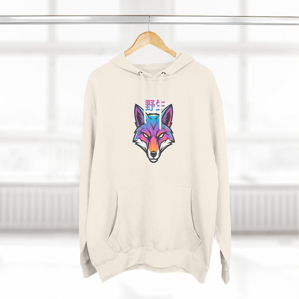 Neon Fox Hoodie — Vibrant Rainbow Fox Head Pullover