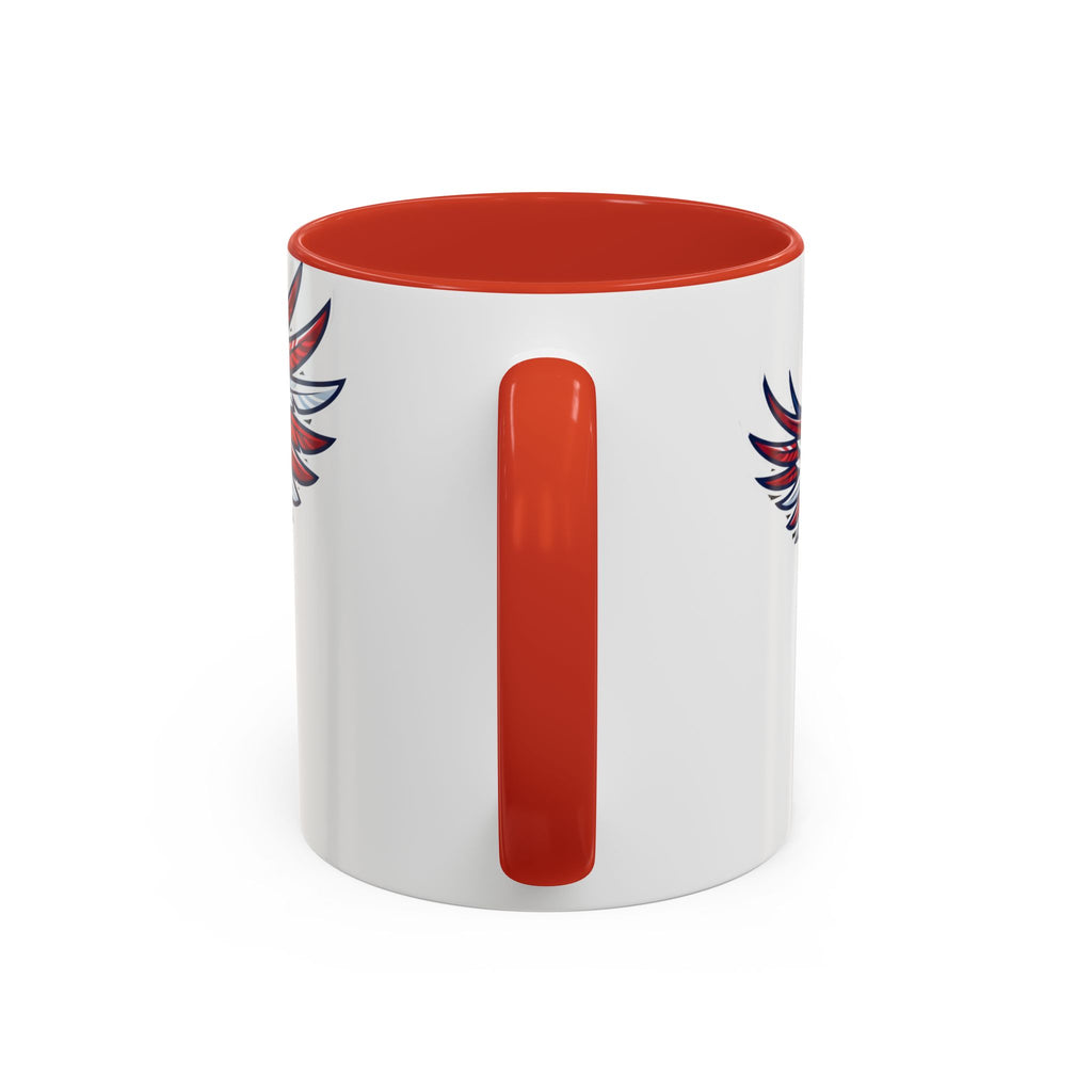 Patriotic Eagle Accent Coffee Mug — Red White & Blue Flying Eagle (11/15oz)