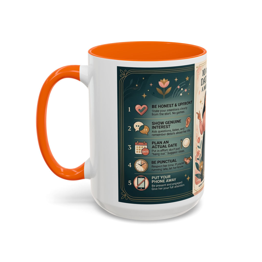 Coffee Mug - “10 Rules for Dating Her: A Modern Guide” Accent Ceramic Mug