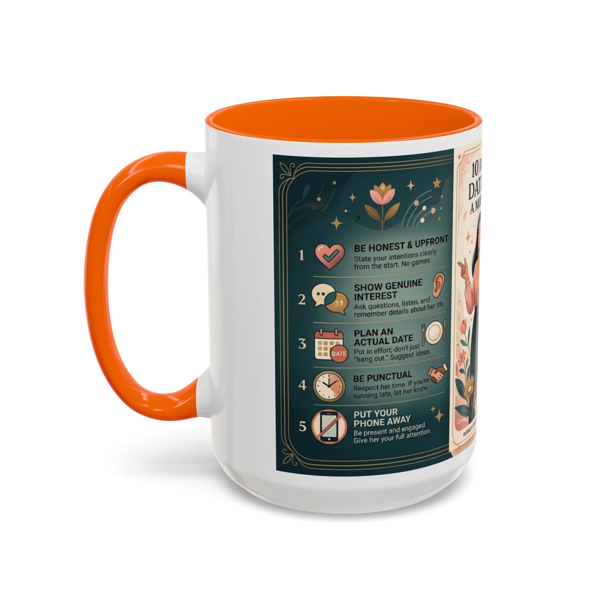 Coffee Mug - “10 Rules for Dating Her: A Modern Guide” Accent Ceramic Mug