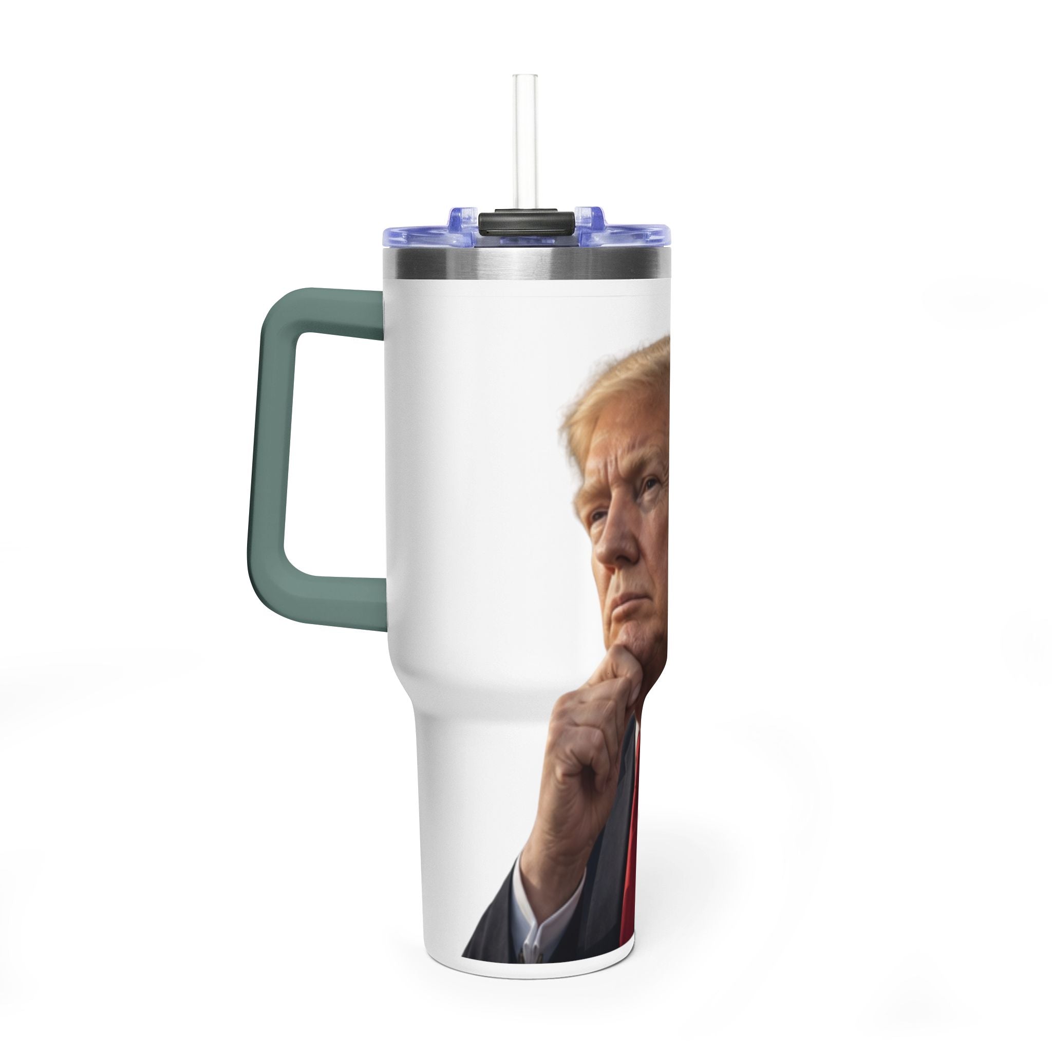 40oz Vacuum Tumbler — Thoughtful Portrait Travel Mug
