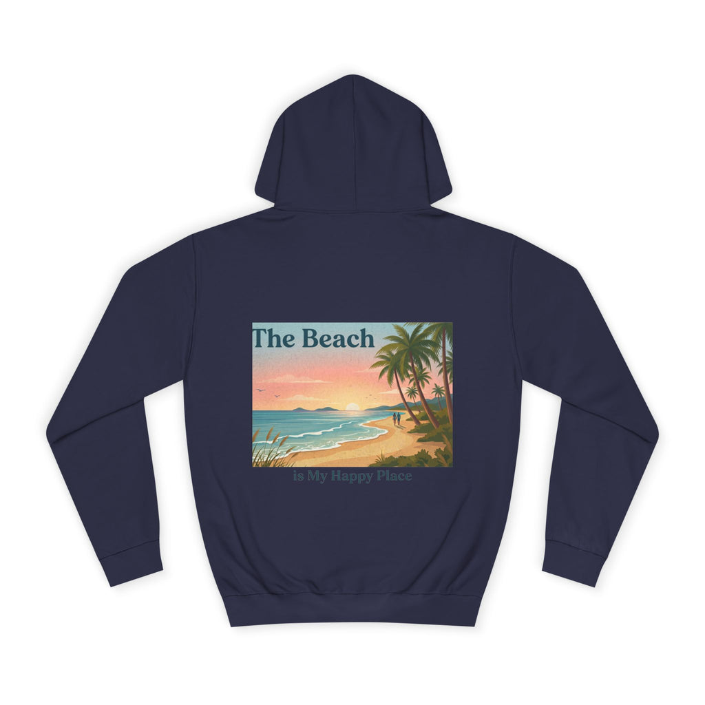 Beach Scene Hoodie — "The Beach" Retro Sunset Palm Design