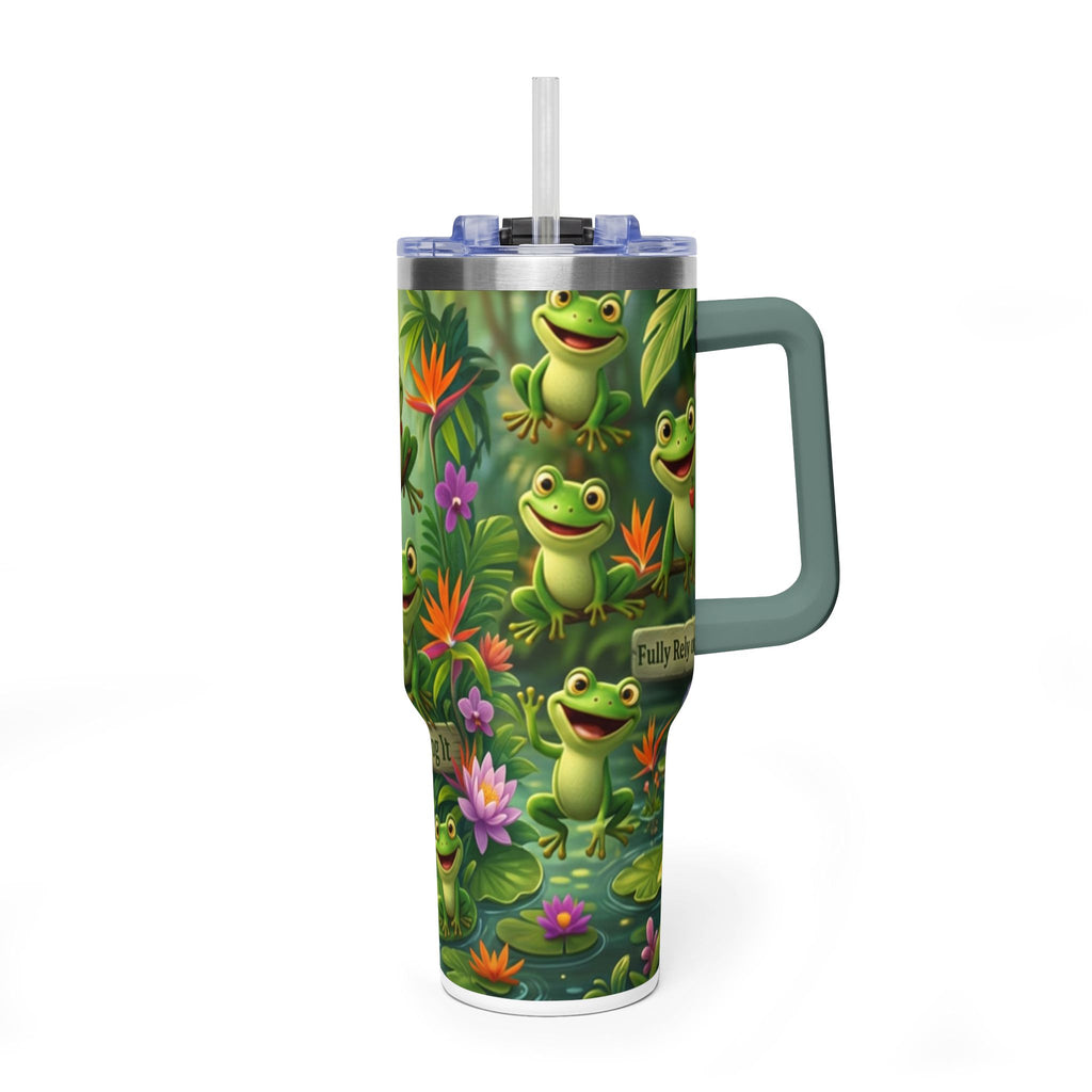 40oz Frog Tumbler – 'Just Frog It' Thermal Travel Cup