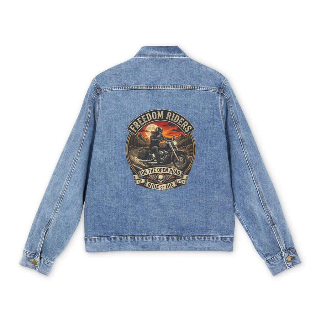 Freedom Riders Denim Jacket — Vintage Motorcycle Back Patch