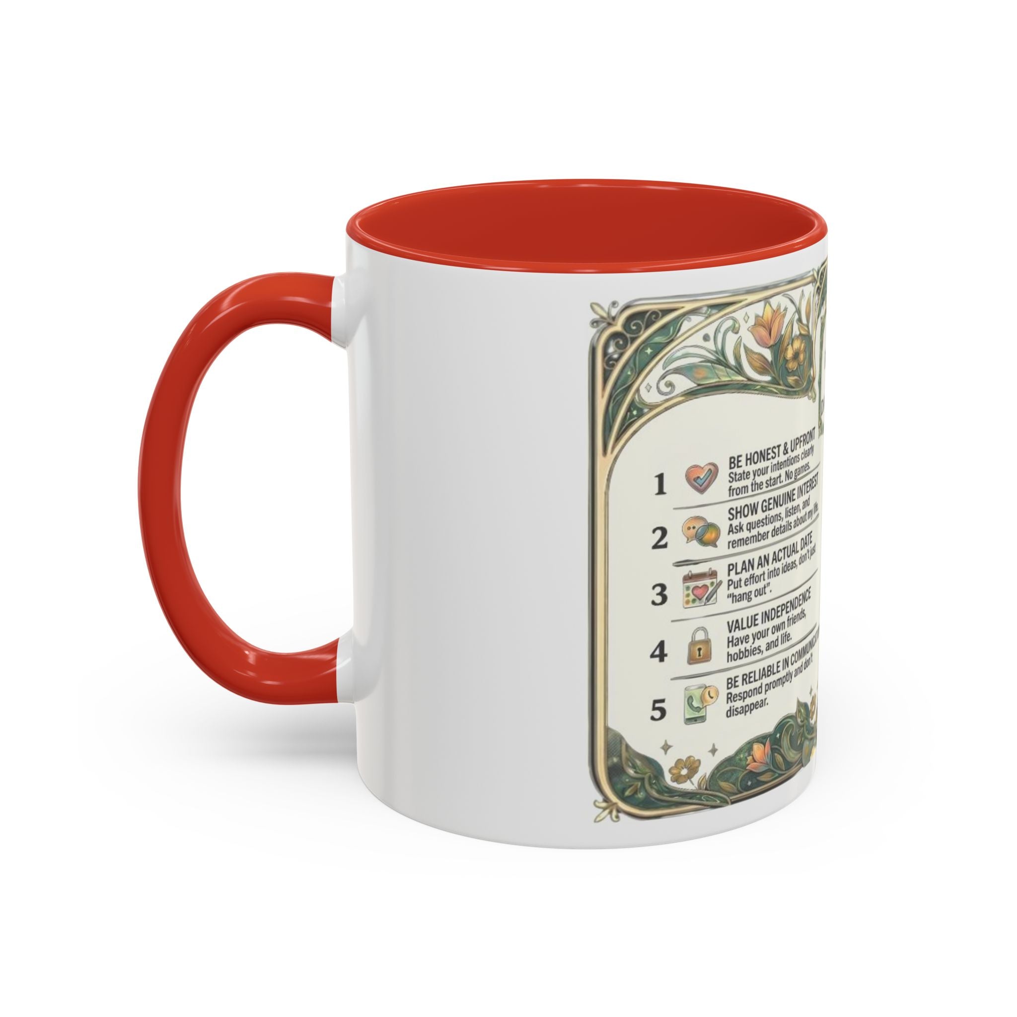 Accent Mug — '10 Rules for Dating Me' Decorative Coffee Cup