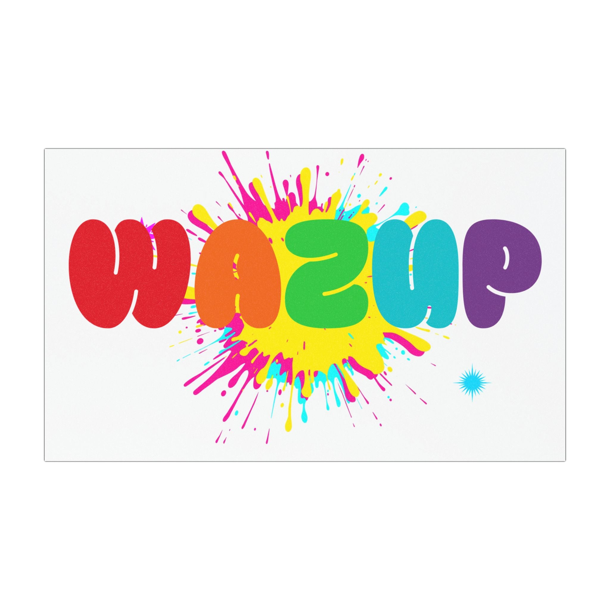 Car Magnet — Colorful "WAZUP" Splash Design