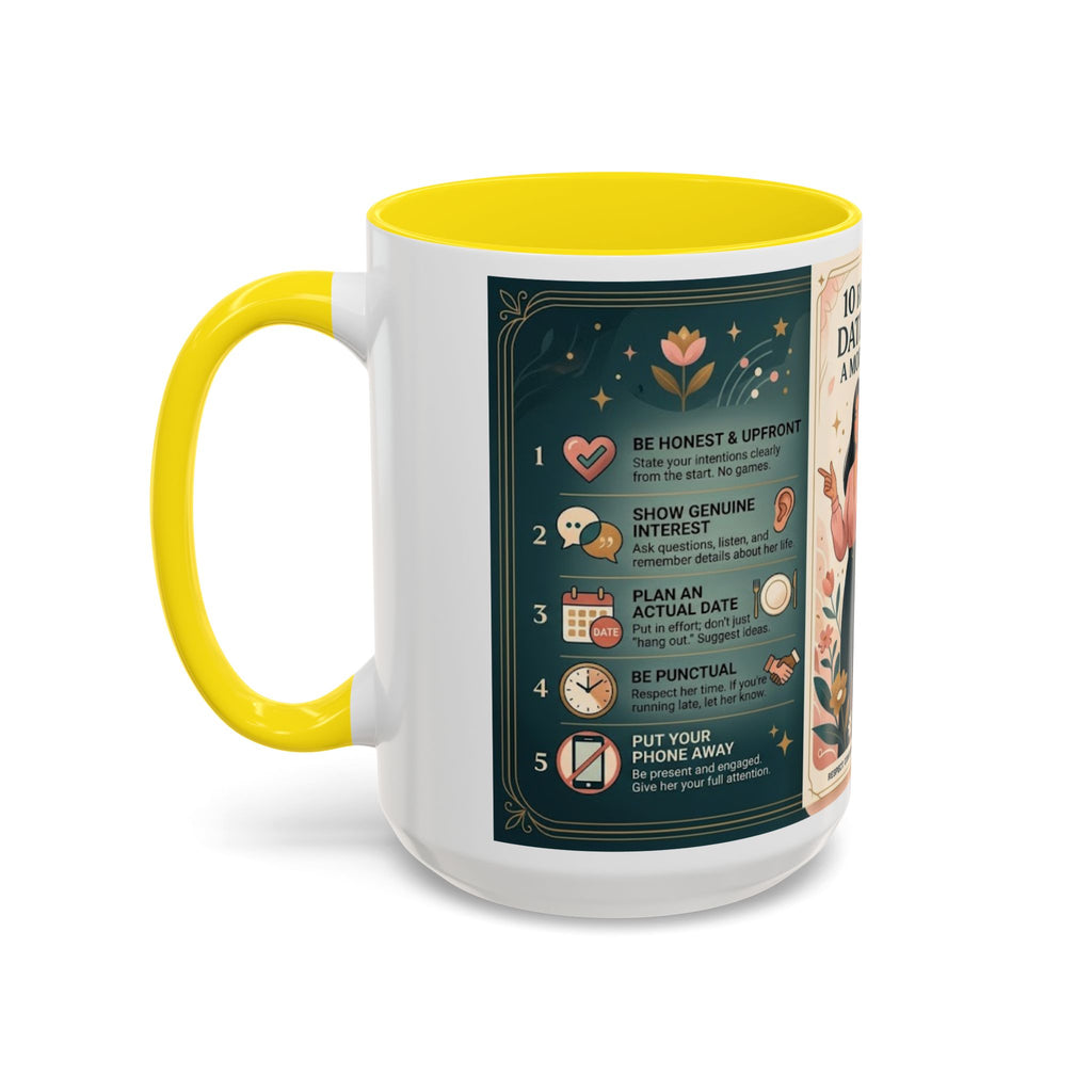 Coffee Mug - “10 Rules for Dating Her: A Modern Guide” Accent Ceramic Mug