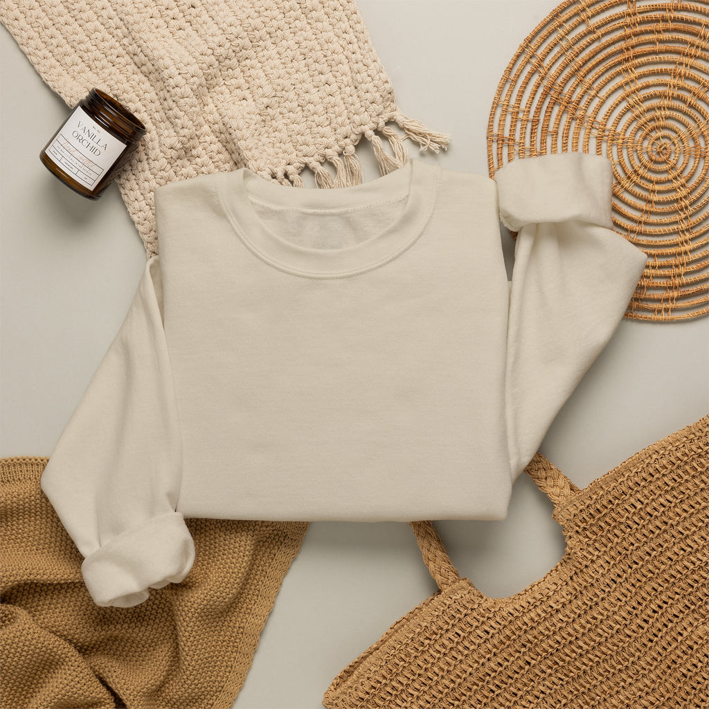 Crewneck Sweatshirt — Back Graphic Positive Notes Design ("A Place For Everyone Here")