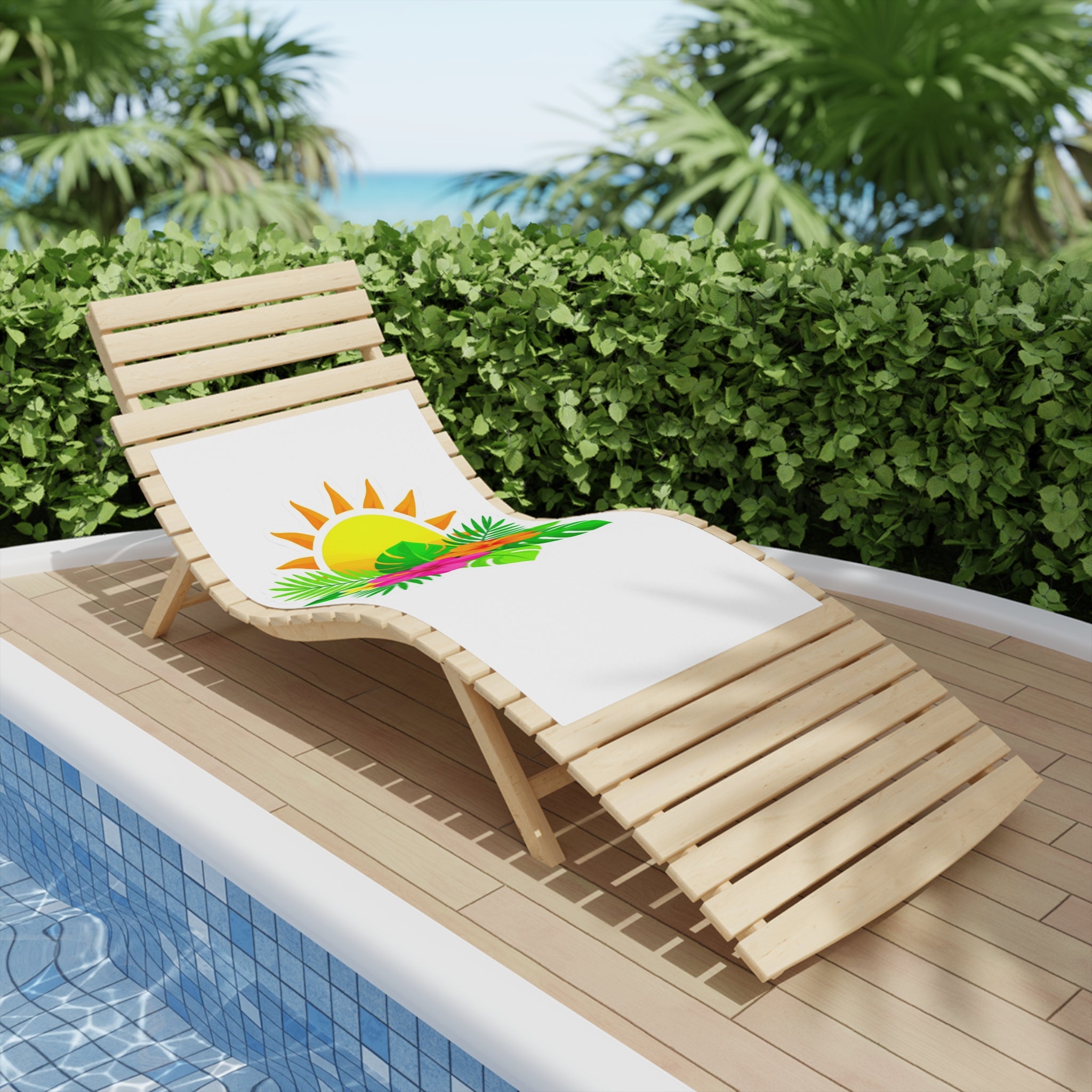 Tropical Hibiscus Sun Beach Towel