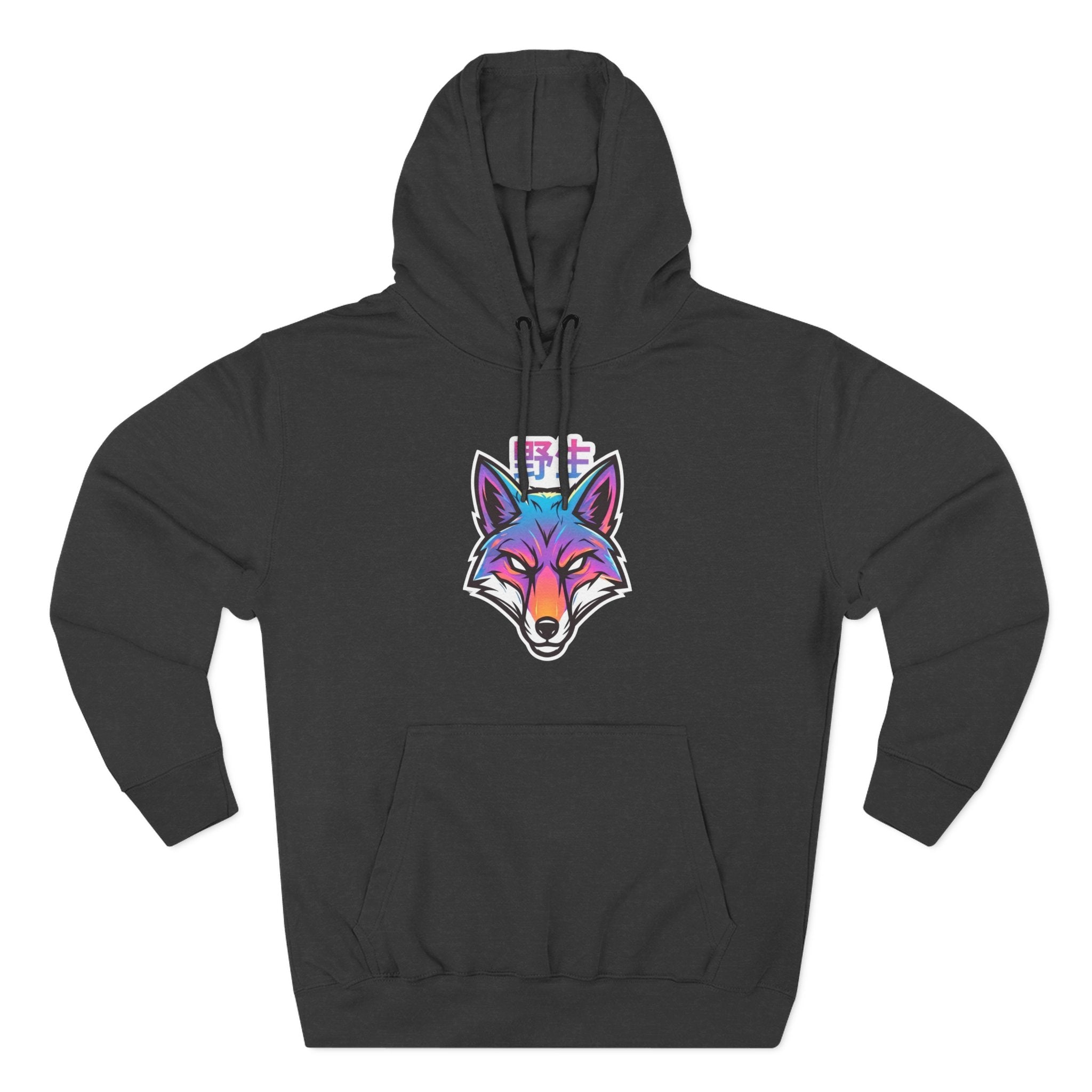 Neon Fox Hoodie — Vibrant Rainbow Fox Head Pullover