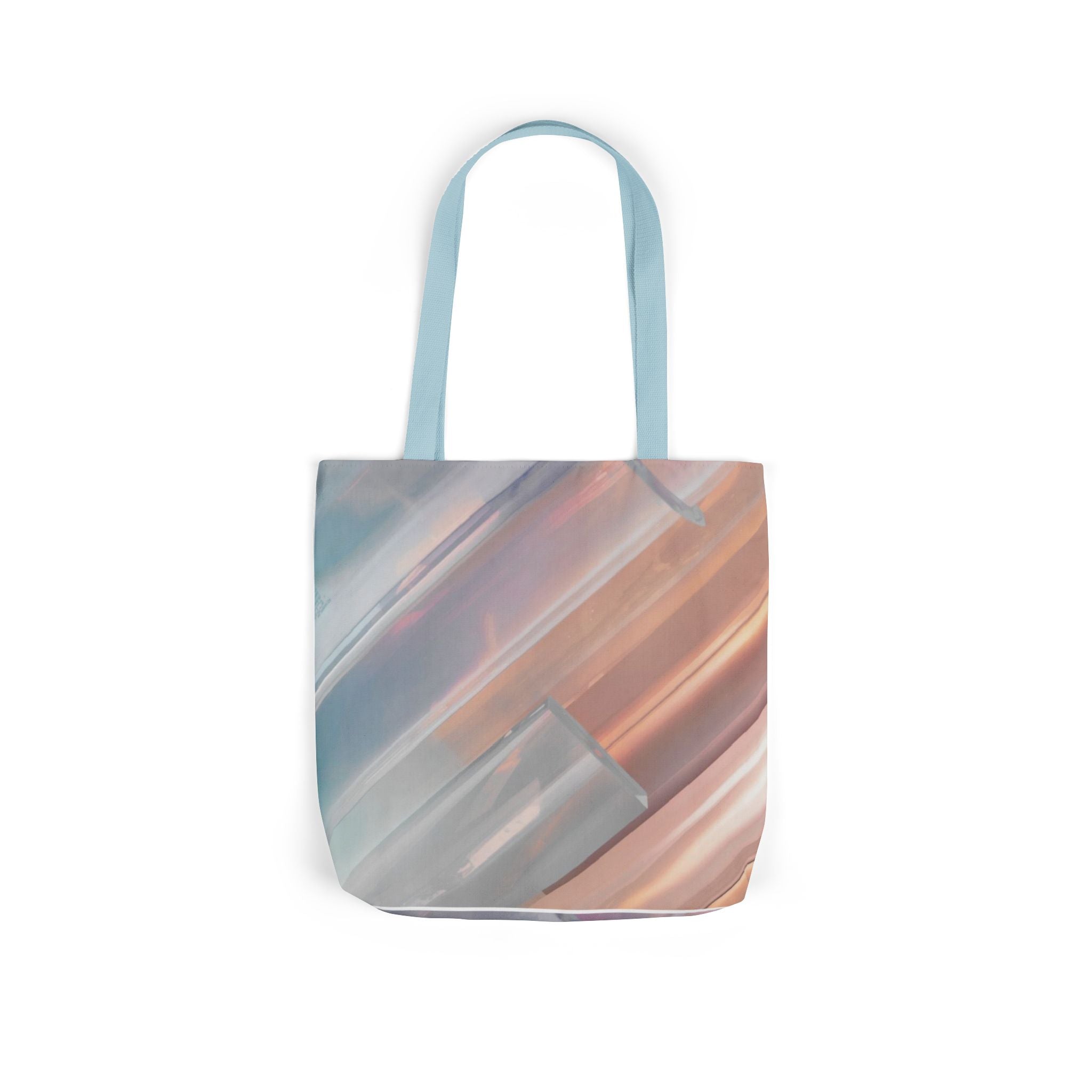 Abstract Pastel Brushstroke Canvas Tote — Artistic Watercolor Shoulder Bag