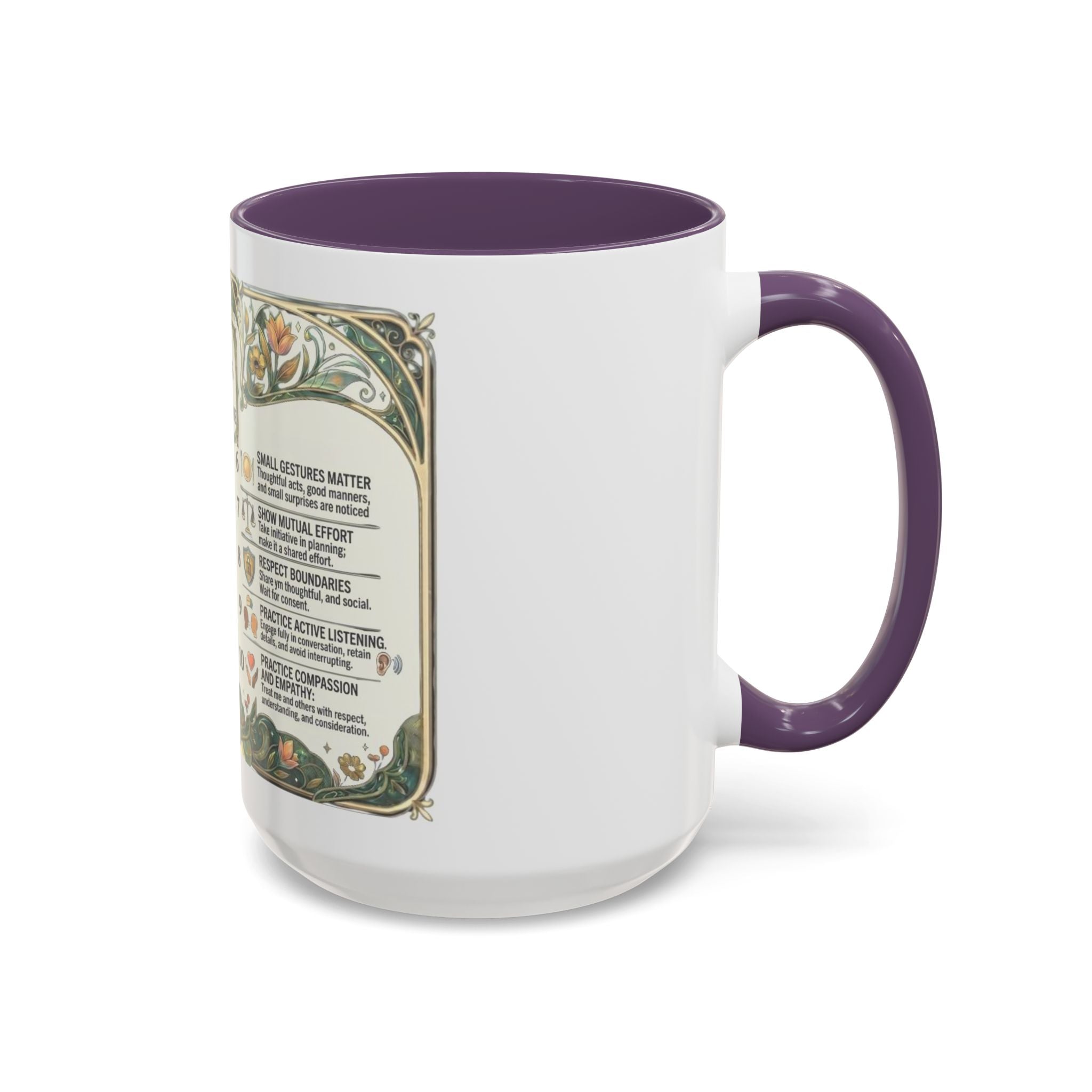 Accent Mug — '10 Rules for Dating Me' Decorative Coffee Cup