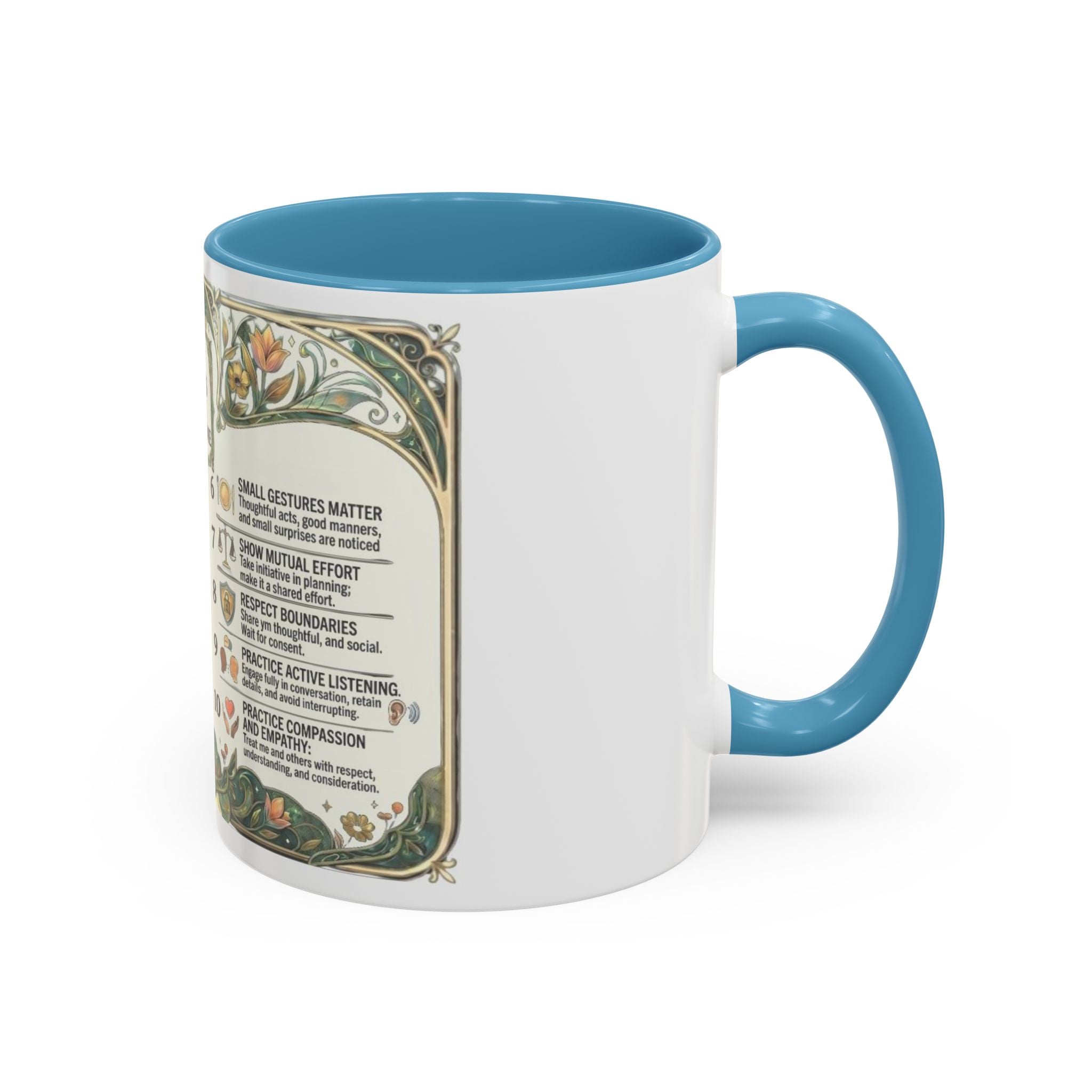 Accent Mug — '10 Rules for Dating Me' Decorative Coffee Cup