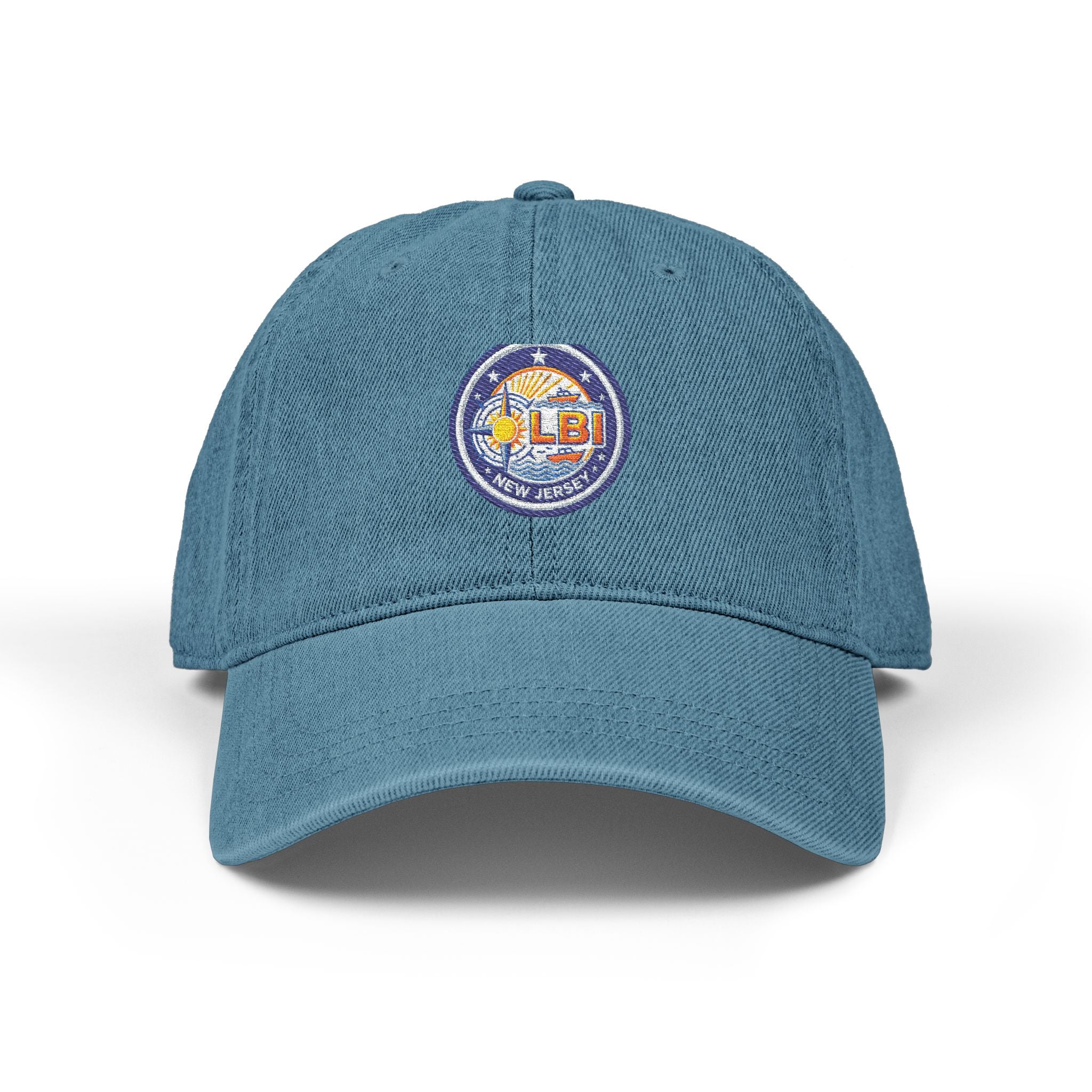 Embroidered 'LBJ' Retro Patch Denim Hat — Vintage Baseball Cap