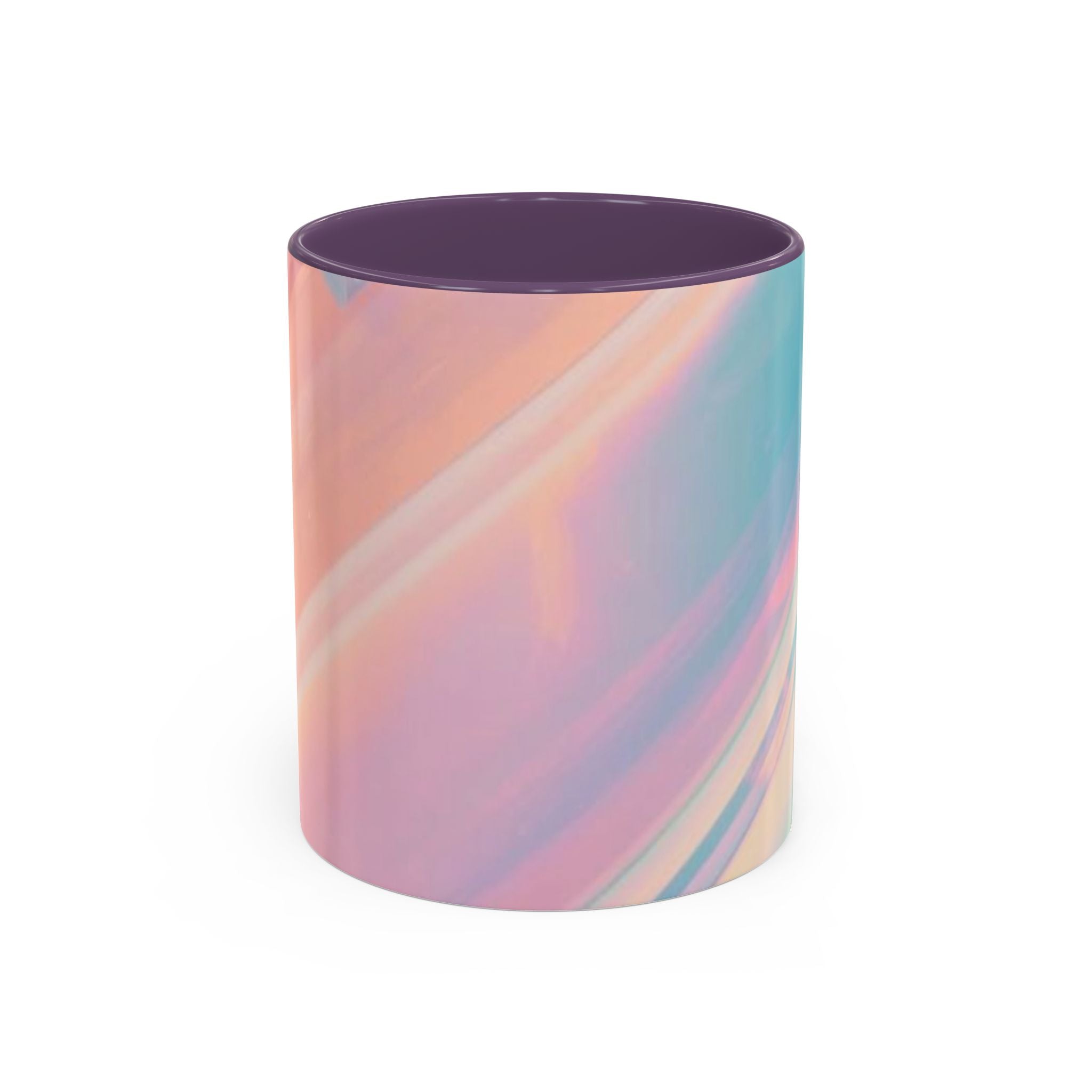 Pastel Marble Accent Coffee Mug – Iridescent Swirl 11/15oz