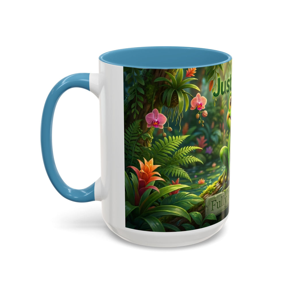Just Frog It Coffee Mug — Faith-Inspired Cute Frog Accent Mug (11/15oz)