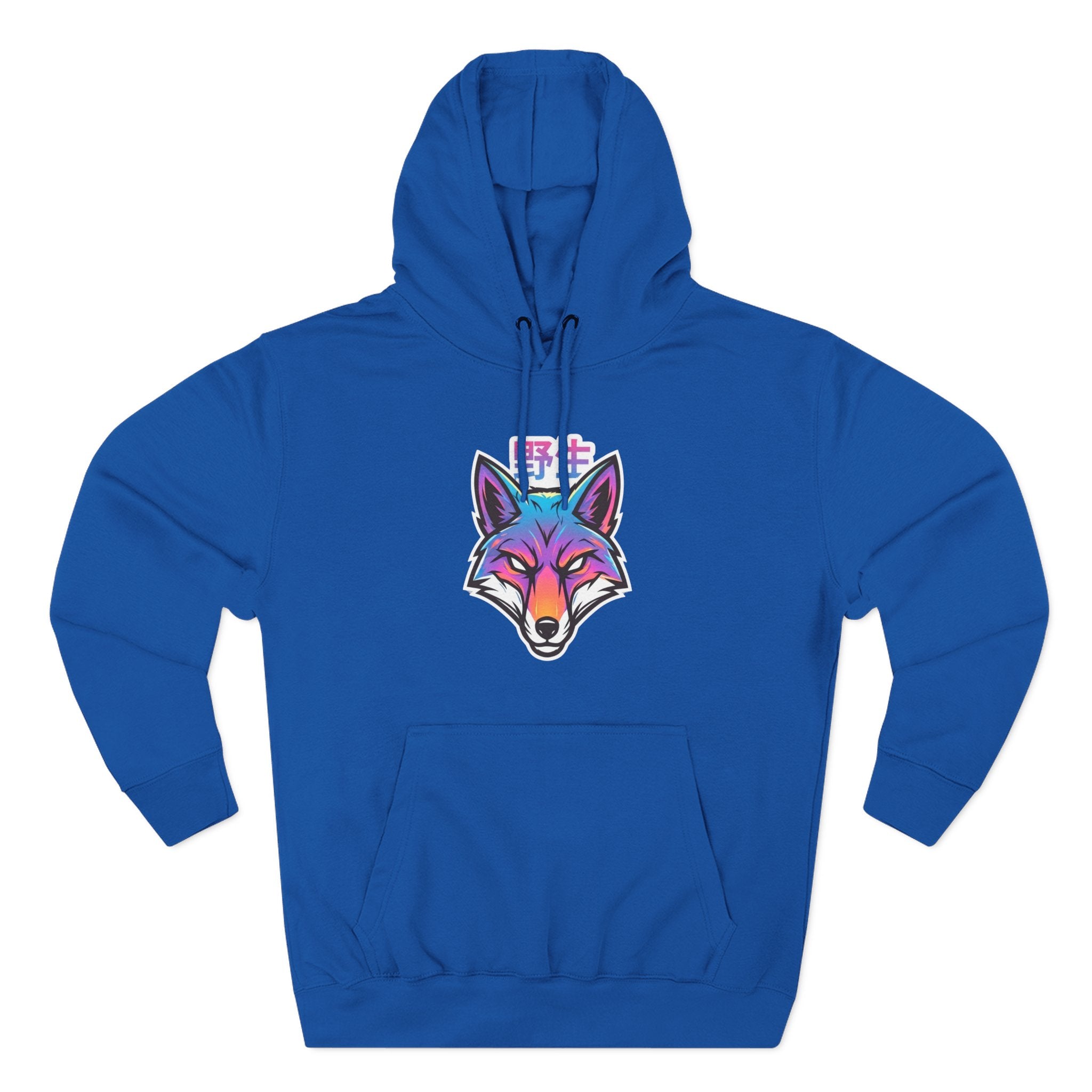 Neon Fox Hoodie — Vibrant Rainbow Fox Head Pullover