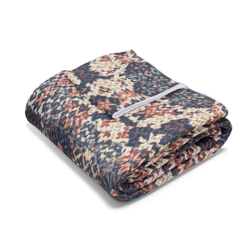 Fleece Blanket — Arctic Winter Kaleidoscope Pattern Cozy Throw