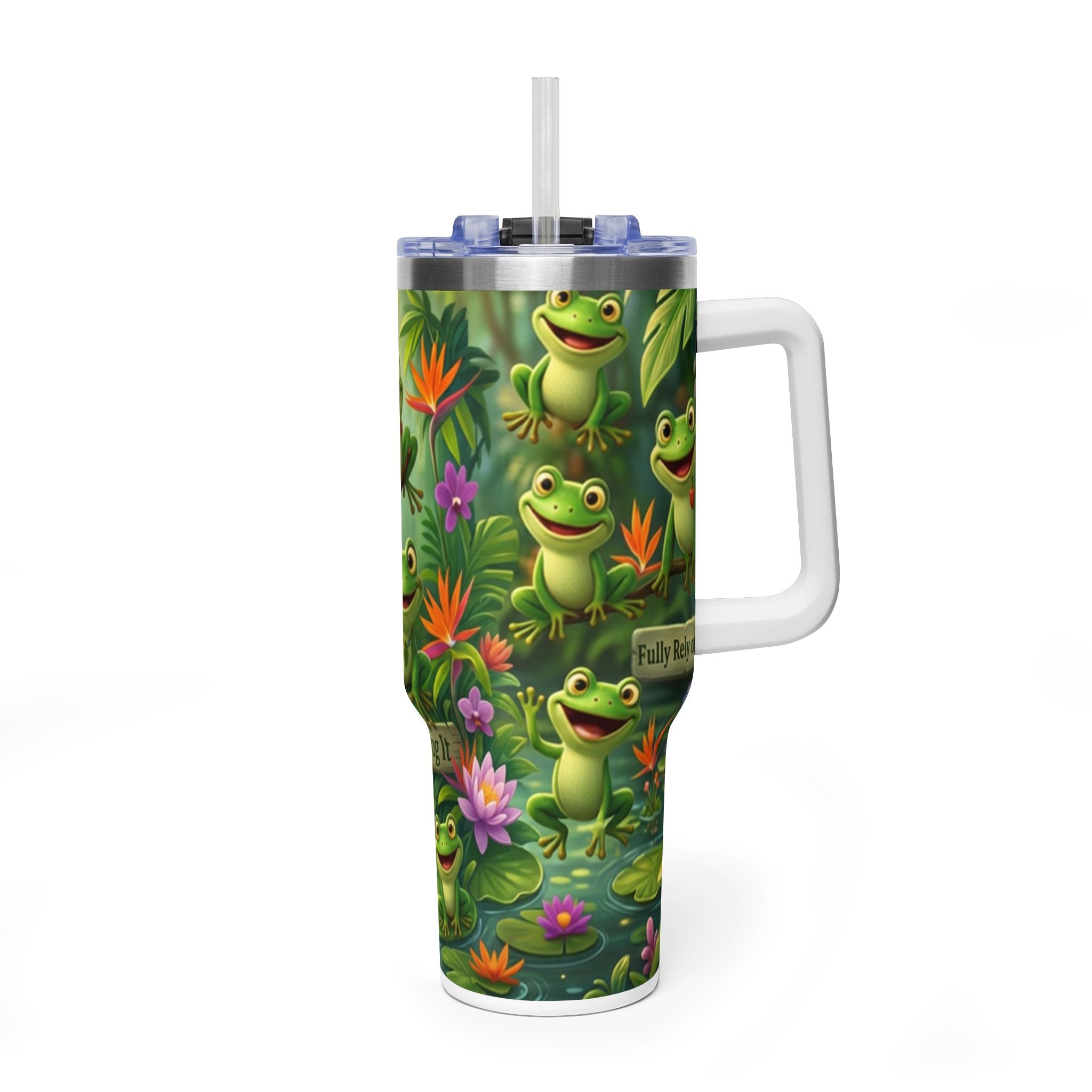 40oz Frog Tumbler – 'Just Frog It' Thermal Travel Cup