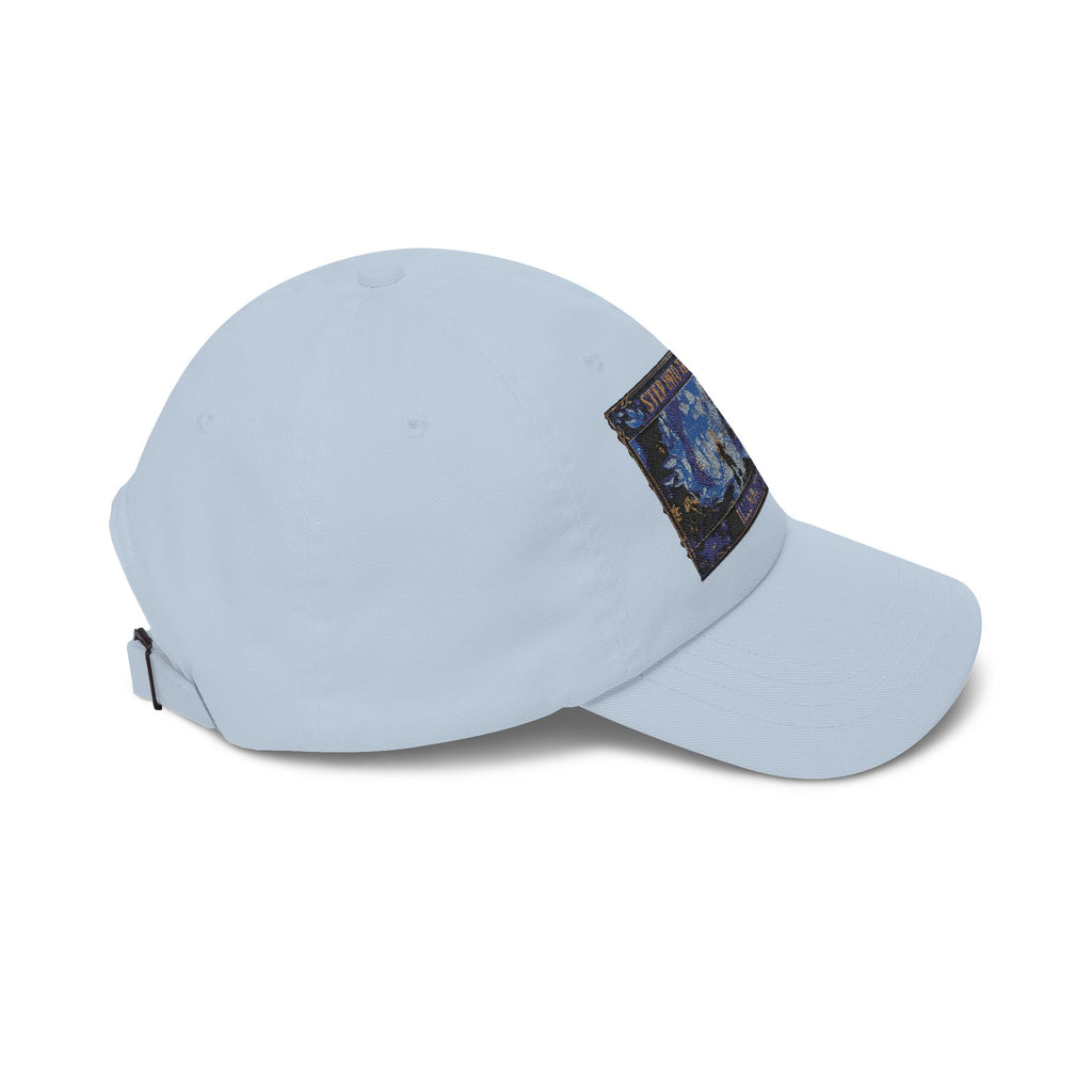 Dad Cap – 'Step Into the Unknown, Eliminate the Past' Adventure Embroidered Hat
