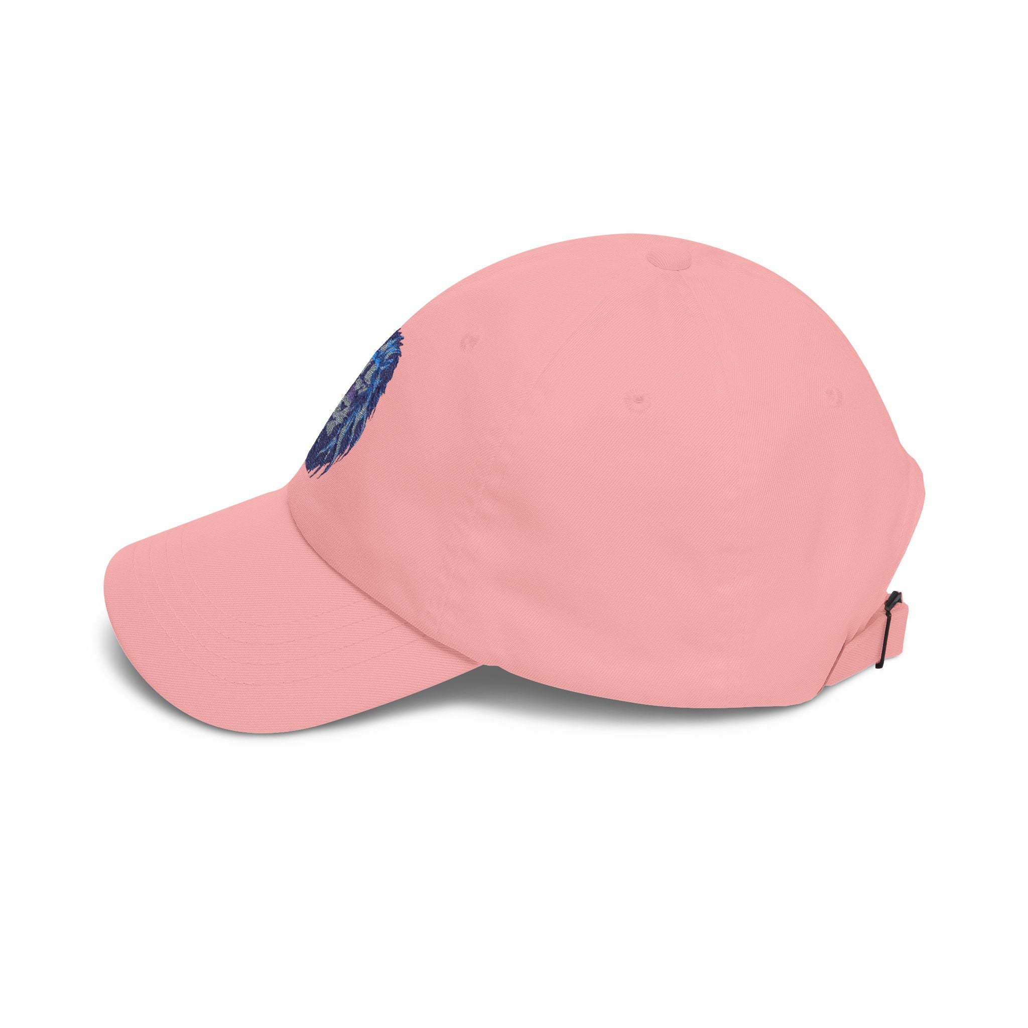 Lion Head Dad Cap — Blue Watercolor Embroidered Baseball Hat