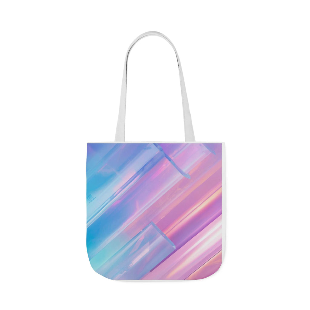 Pastel Brushstroke Canvas Tote — Colorful Abstract Shoulder Bag