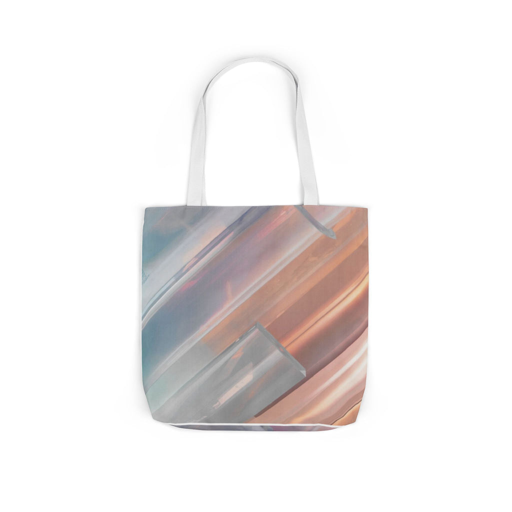 Abstract Pastel Brushstroke Canvas Tote — Artistic Watercolor Shoulder Bag