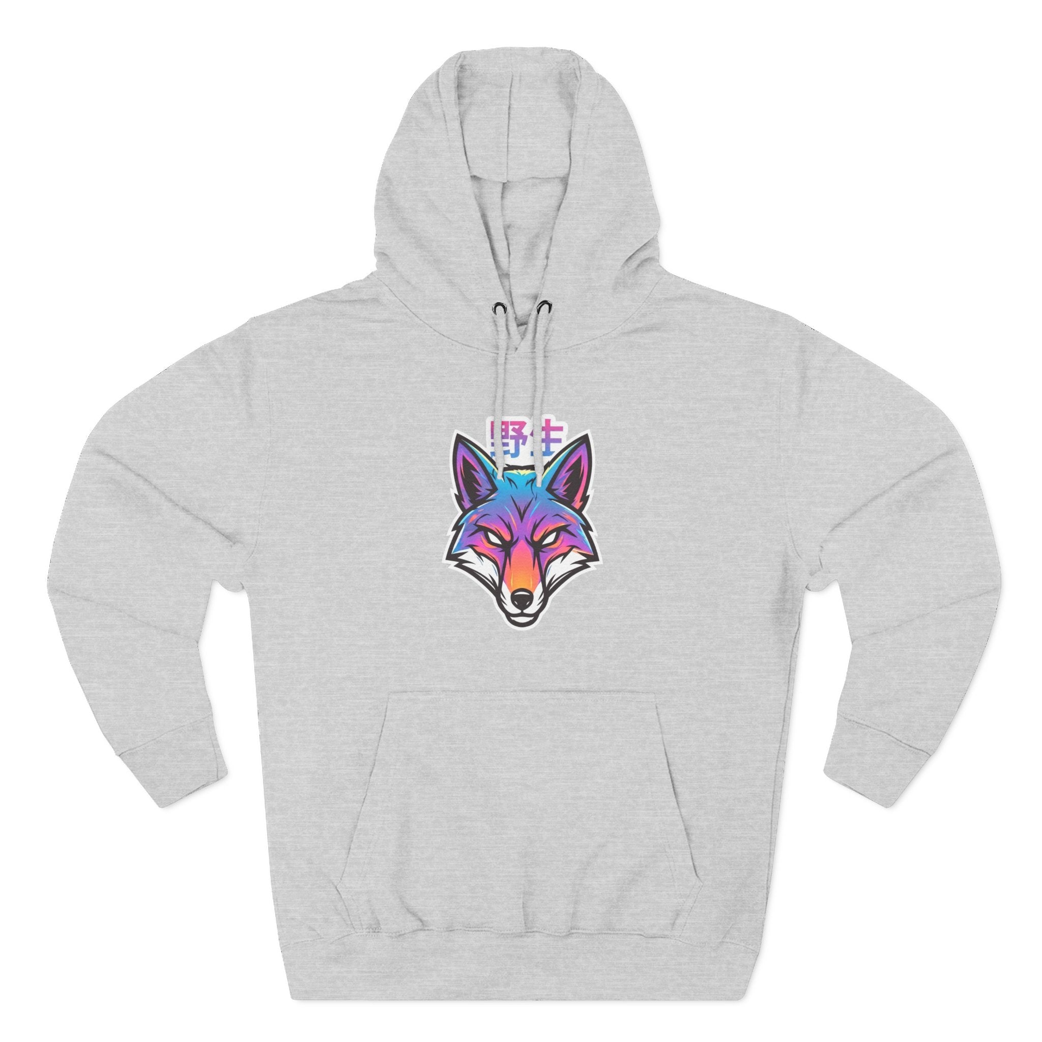 Neon Fox Hoodie — Vibrant Rainbow Fox Head Pullover