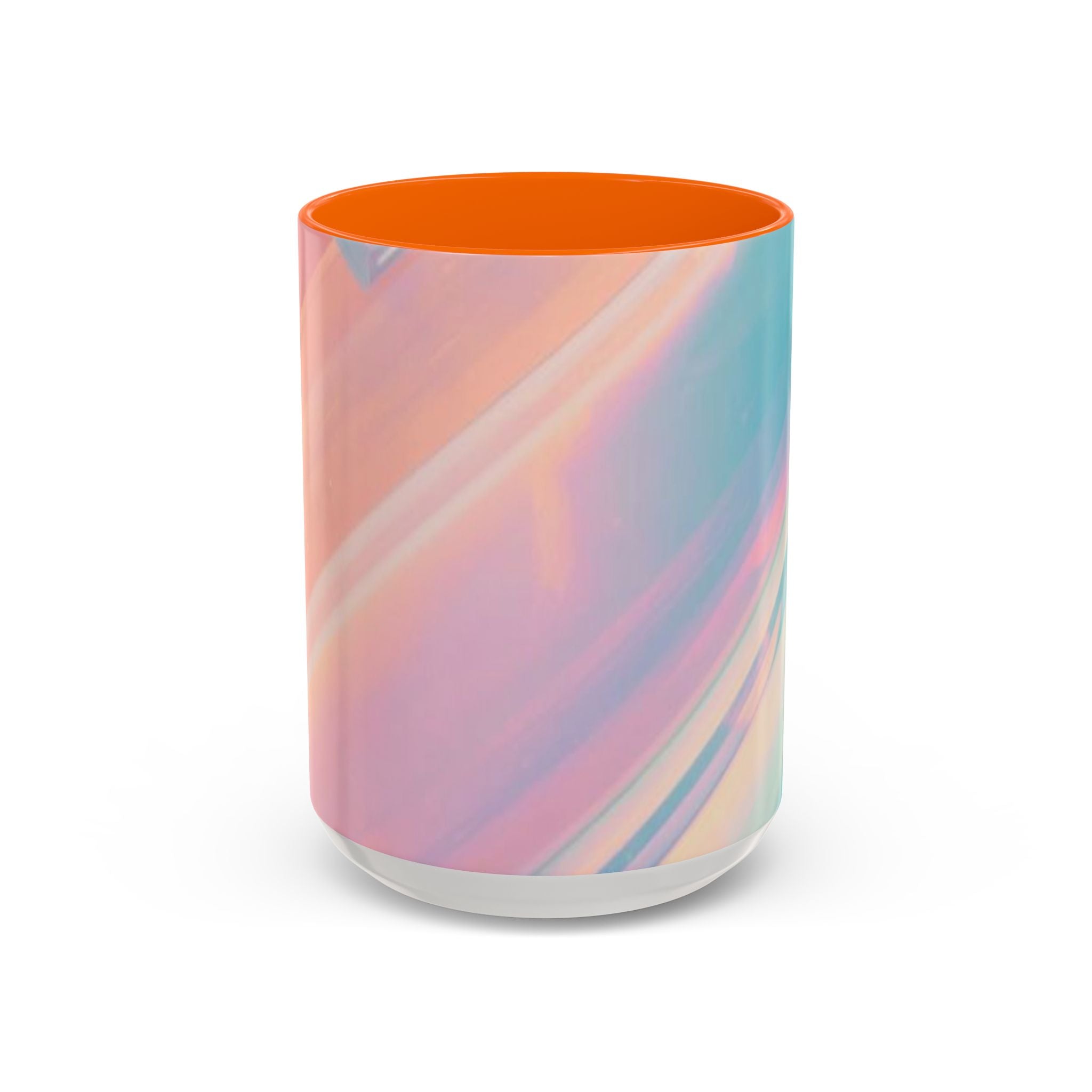 Pastel Marble Accent Coffee Mug – Iridescent Swirl 11/15oz