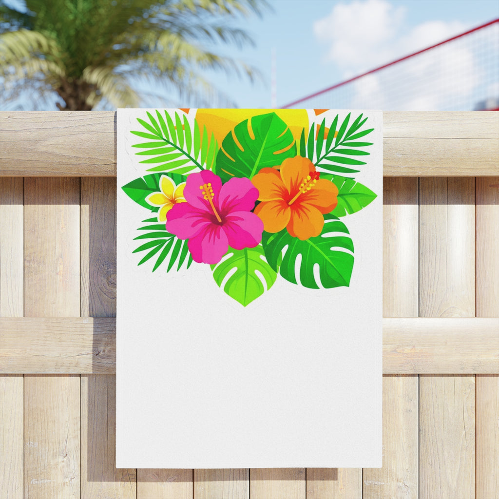 Tropical Hibiscus Sun Beach Towel