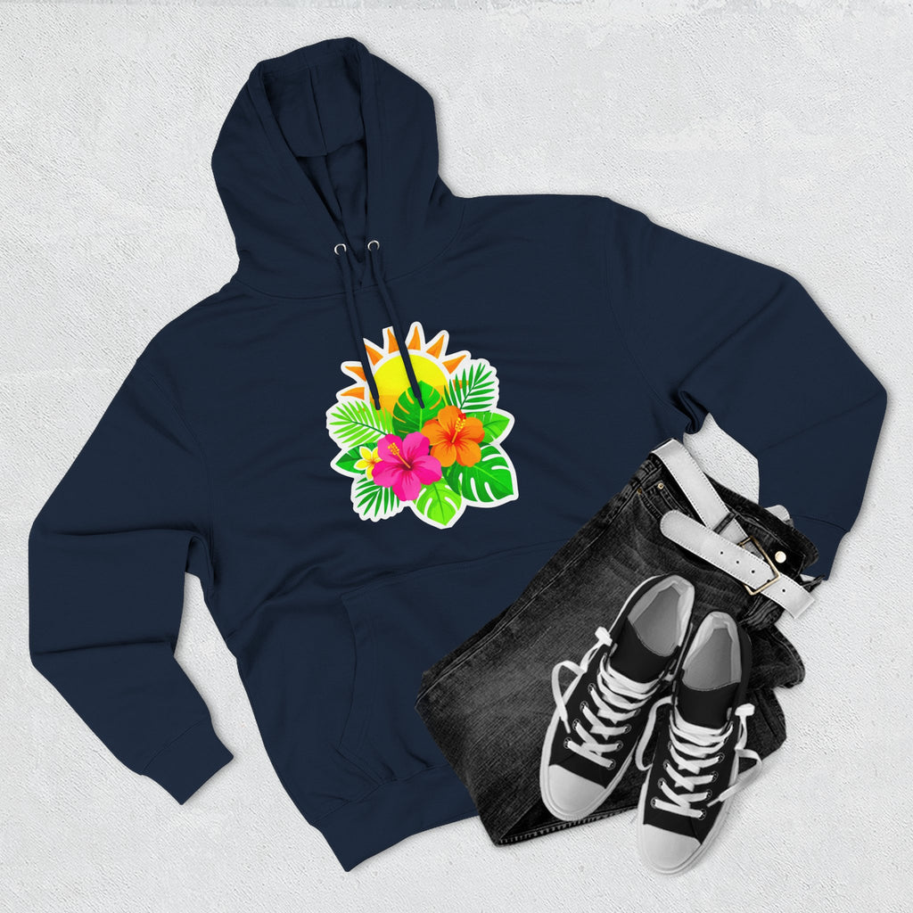 Tropical Hibiscus Hoodie — Sun & Palm Floral Pullover