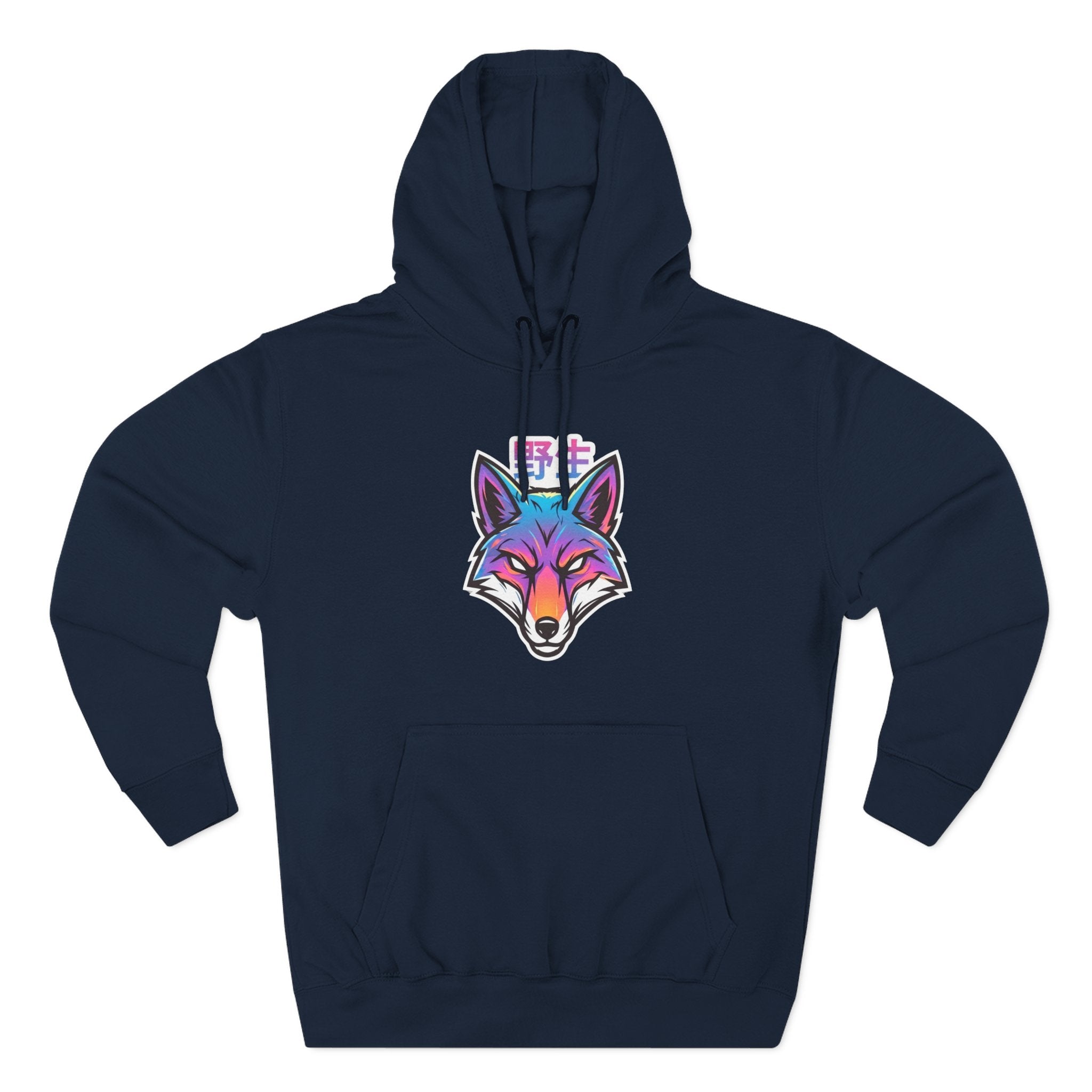 Neon Fox Hoodie — Vibrant Rainbow Fox Head Pullover