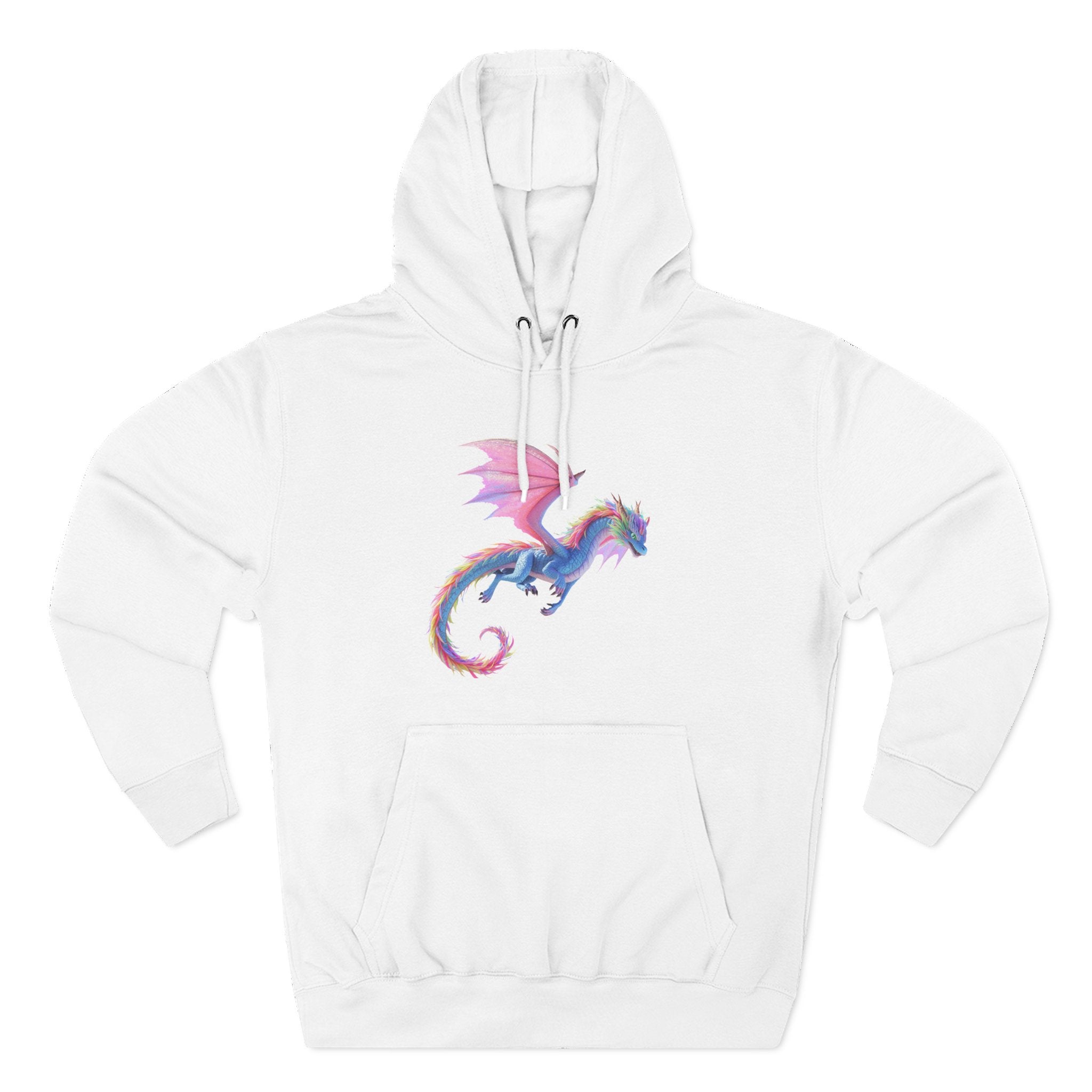Dragon Watercolor Hoodie — Pastel Fantasy Flying Dragon Sweatshirt