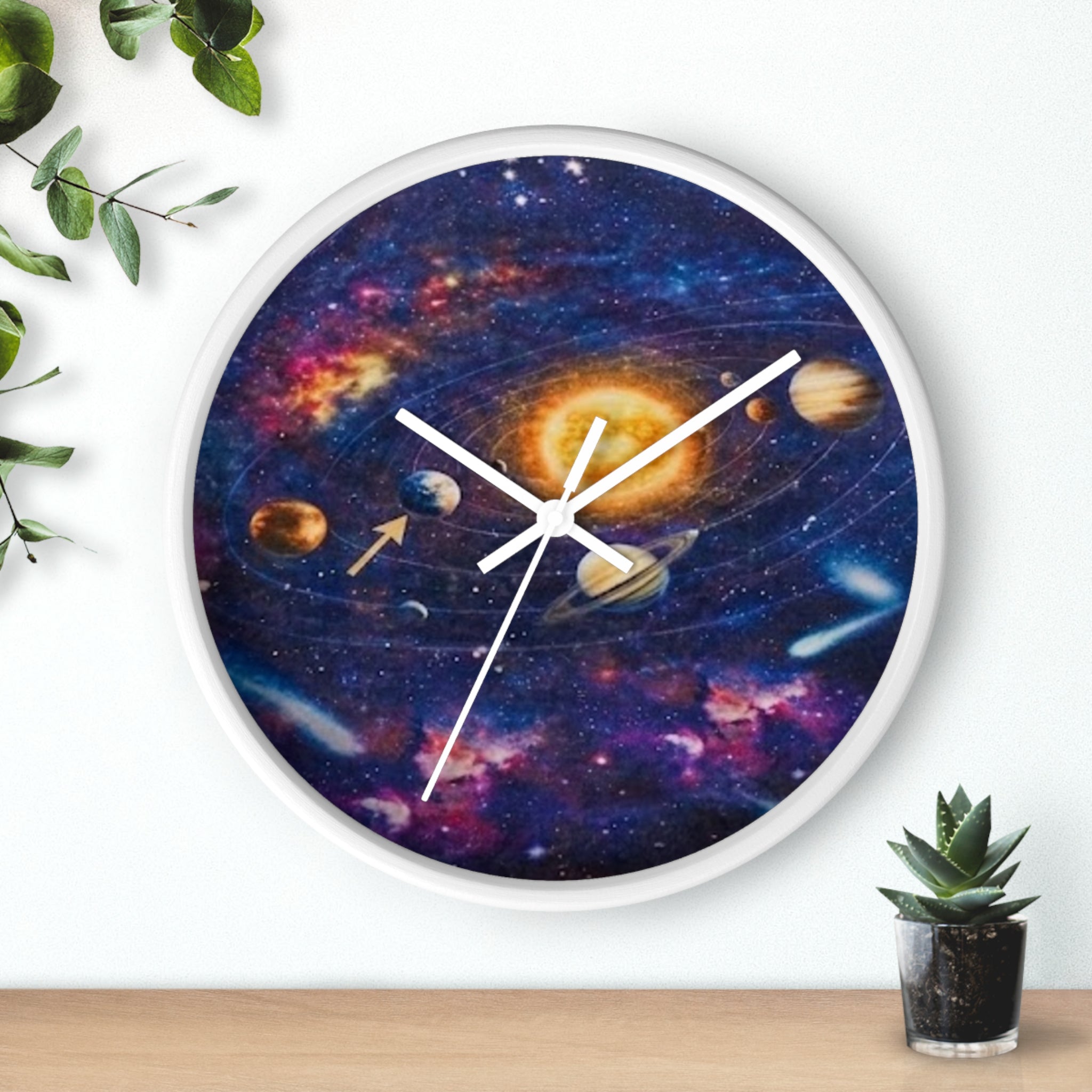 Galaxy Solar System Wall Clock — Decorative Space-Themed Clock for Kids & Sci‑Fi Fans